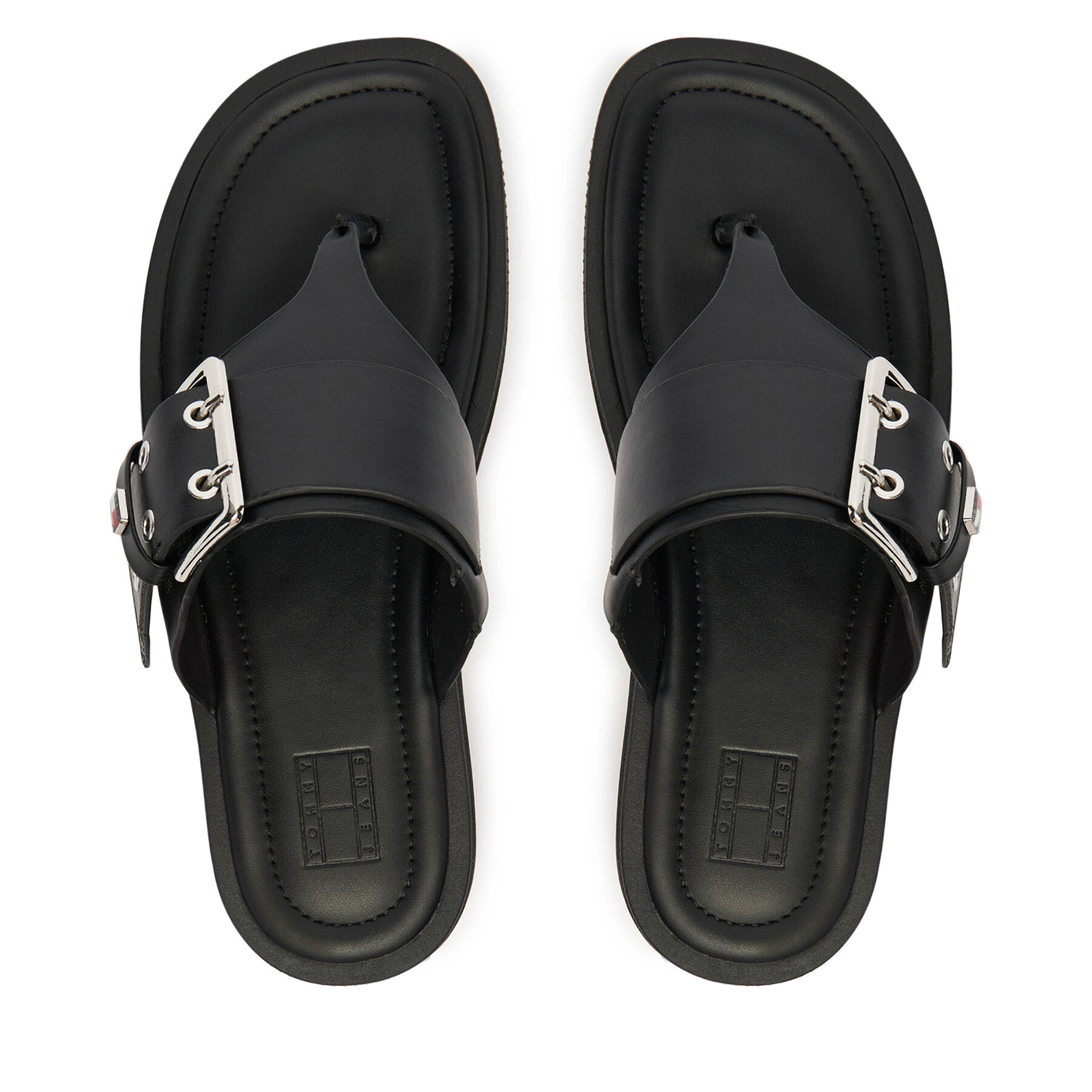 Σαγιονάρες Tommy Jeans Tjw Buckle Sandal EN0EN02948 Μαύρο