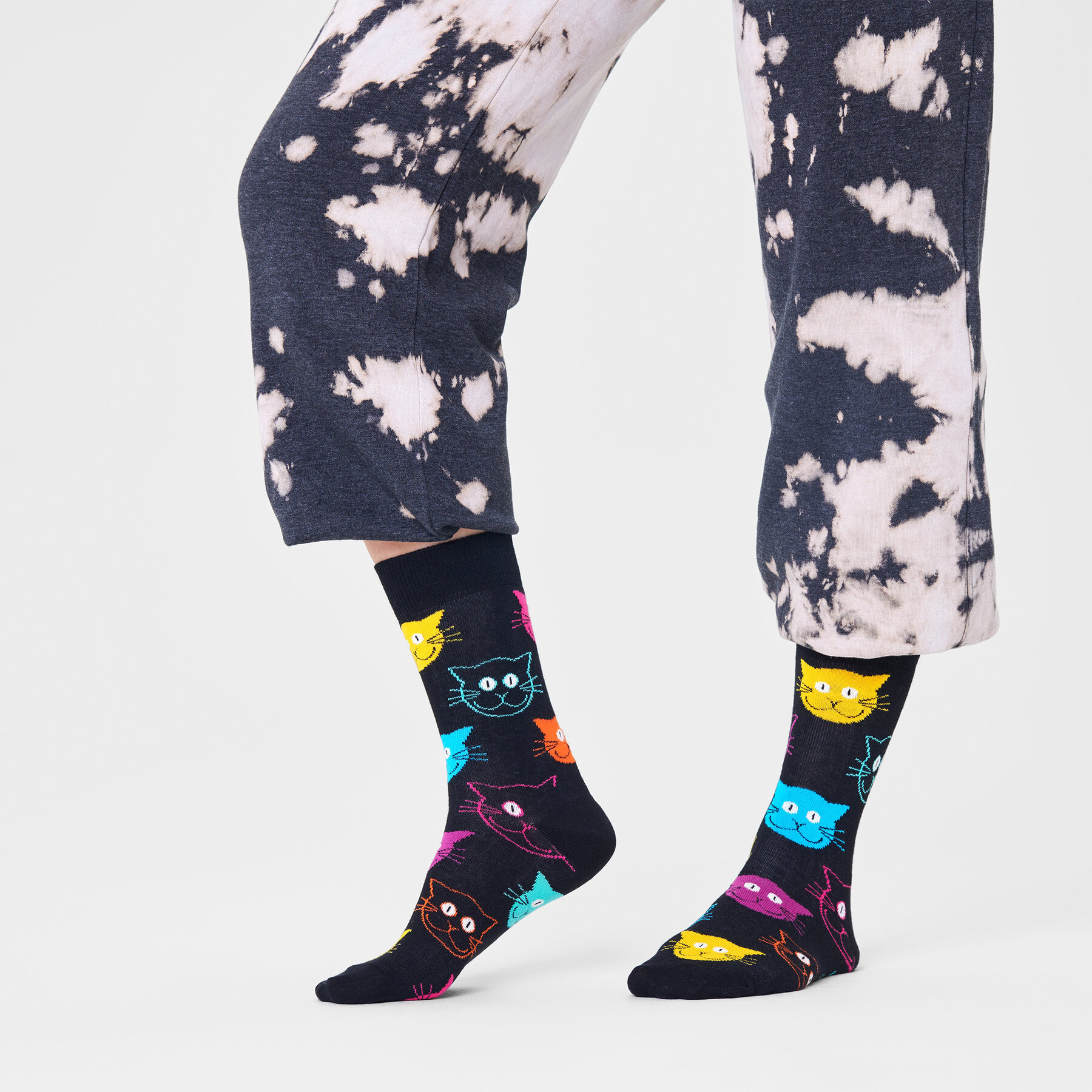 Ilgos Unisex Kojinės Happy Socks MJA01-9050 Juoda