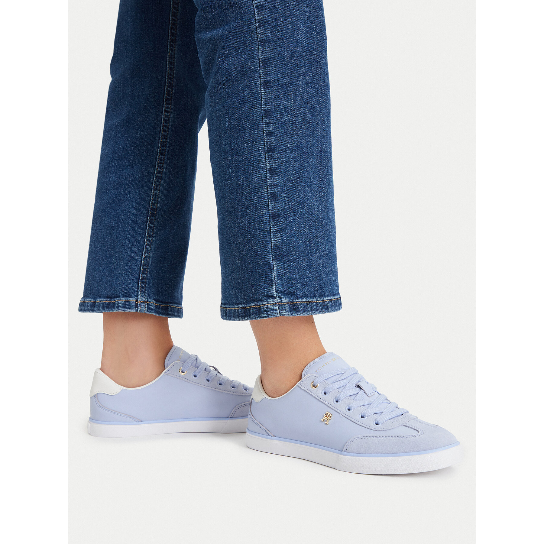 Sneakers Tommy Hilfiger Th Chic Low Vulc FW0FW09391 Albastru deschis