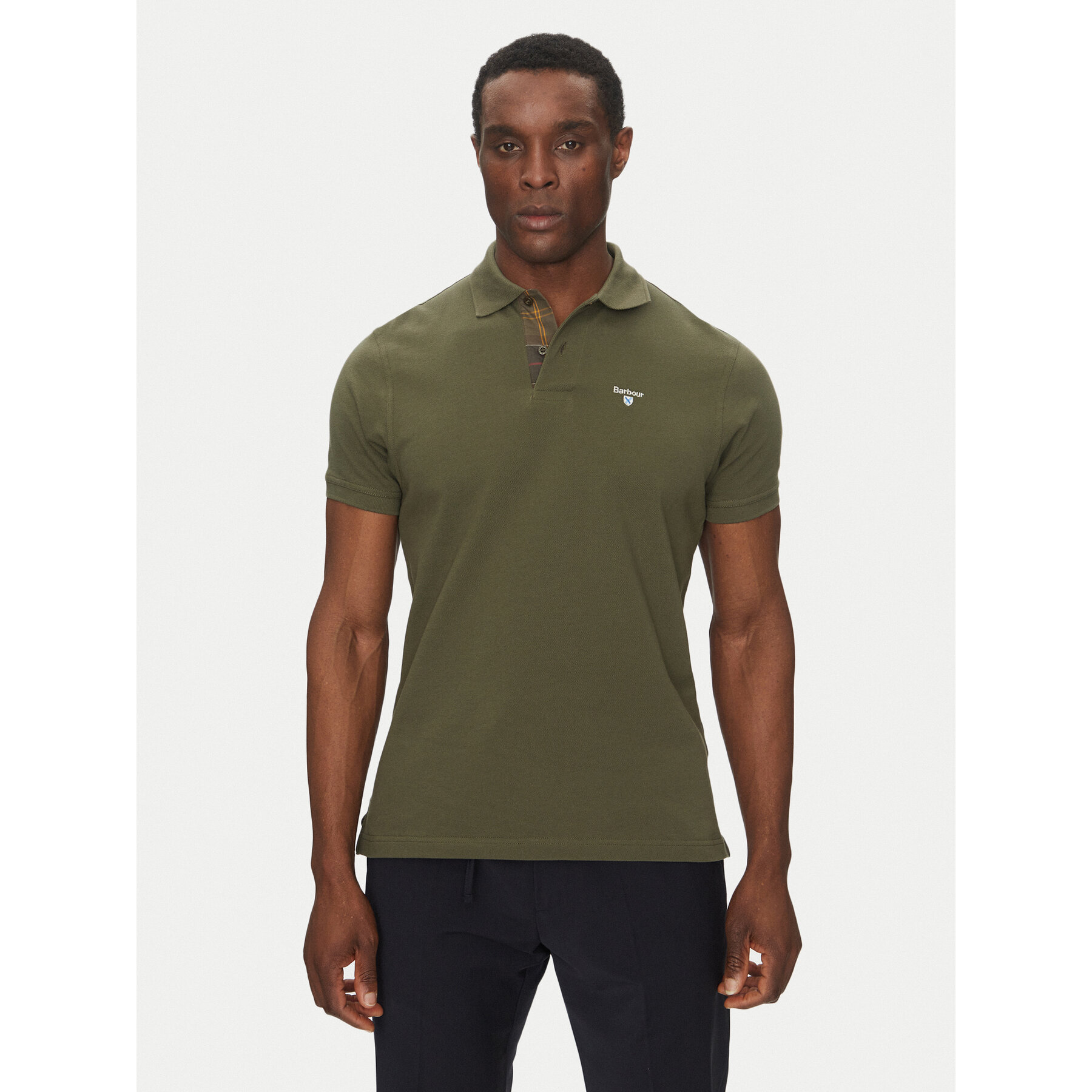 Barbour Pólóing Tartan MML0012OL51 Khaki Regular Fit