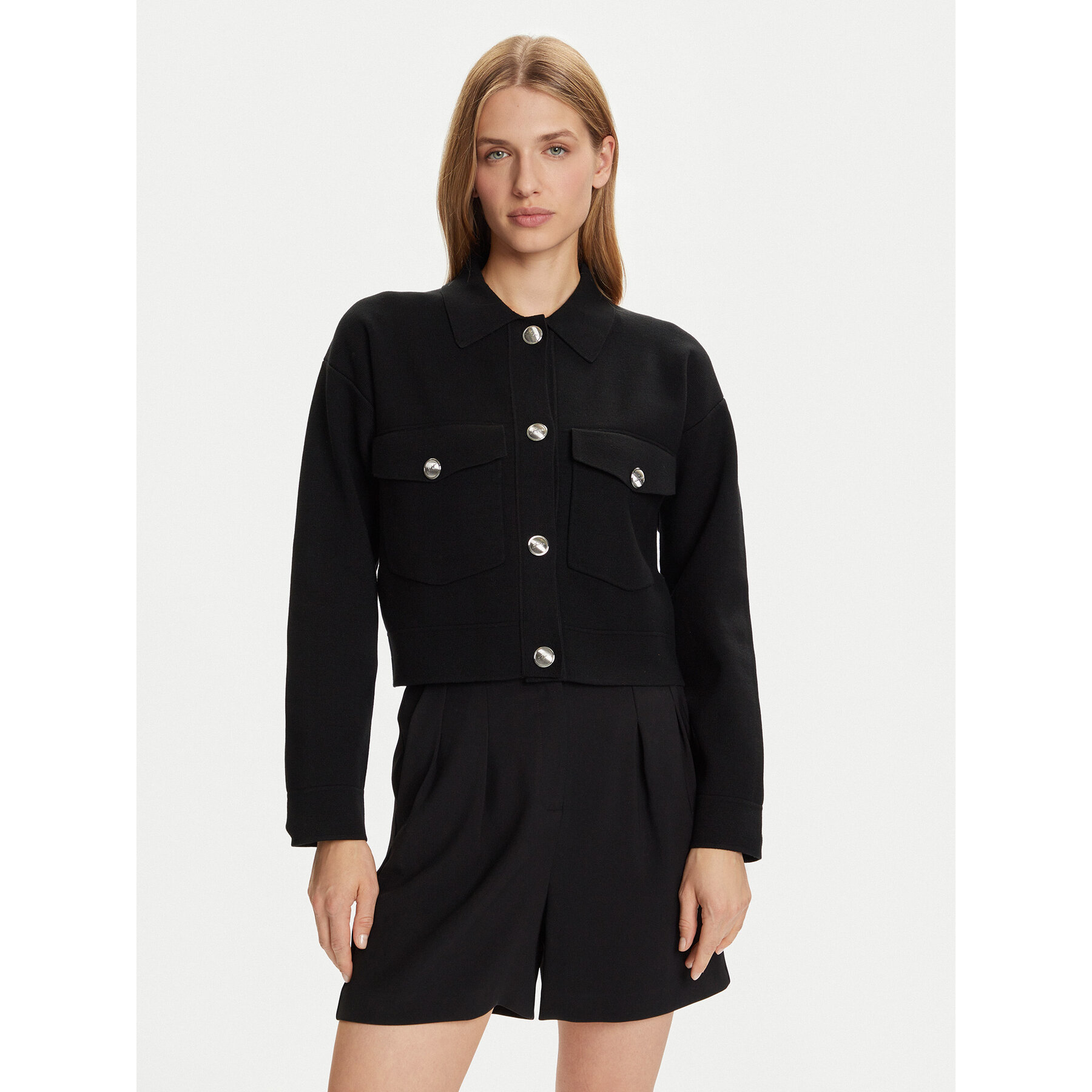 BOSS Strickjacke Furigo 50543970 Schwarz Regular Fit