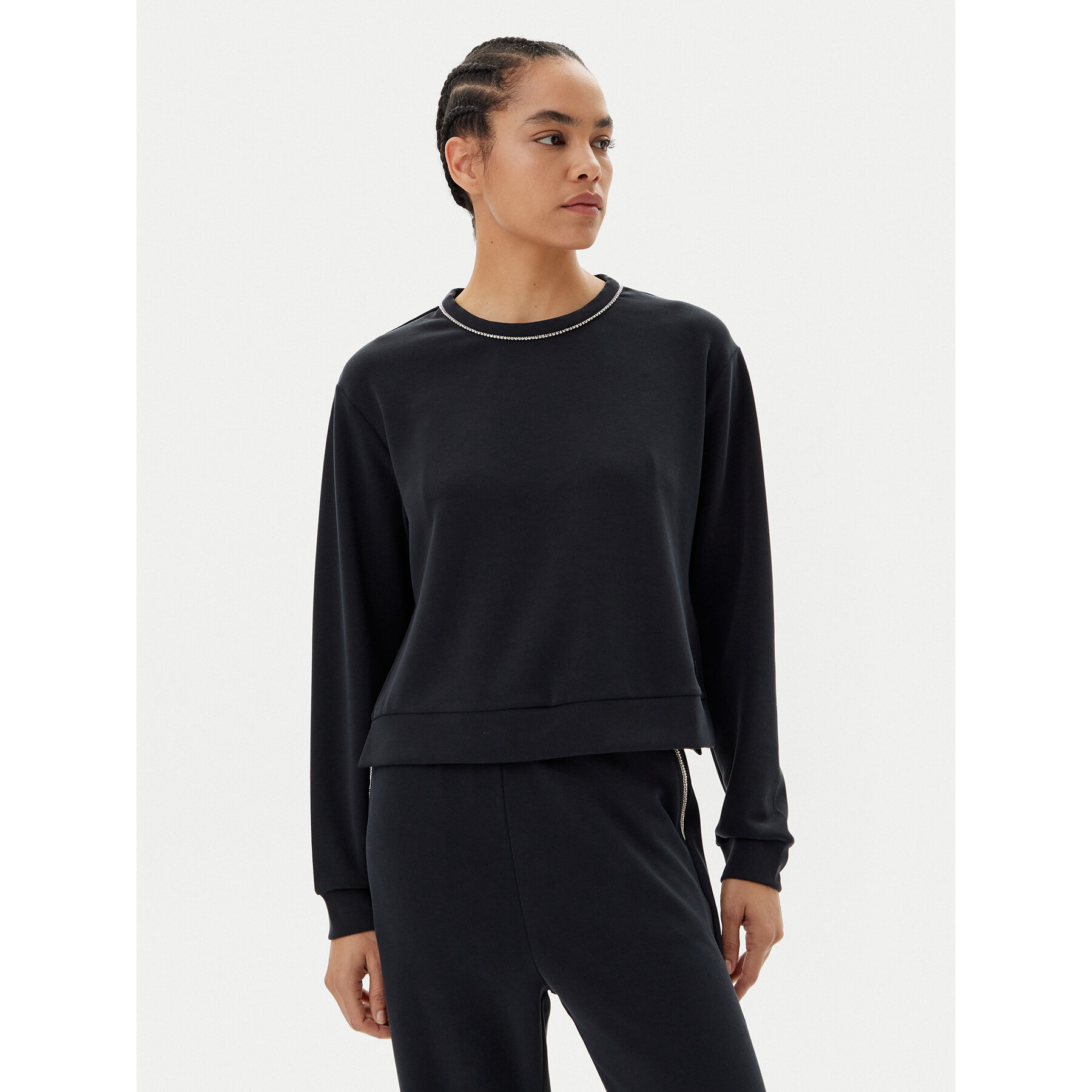 EA7 Emporio Armani Sweatshirt 7W000142 AF12643 UC001 Schwarz Loose Fit