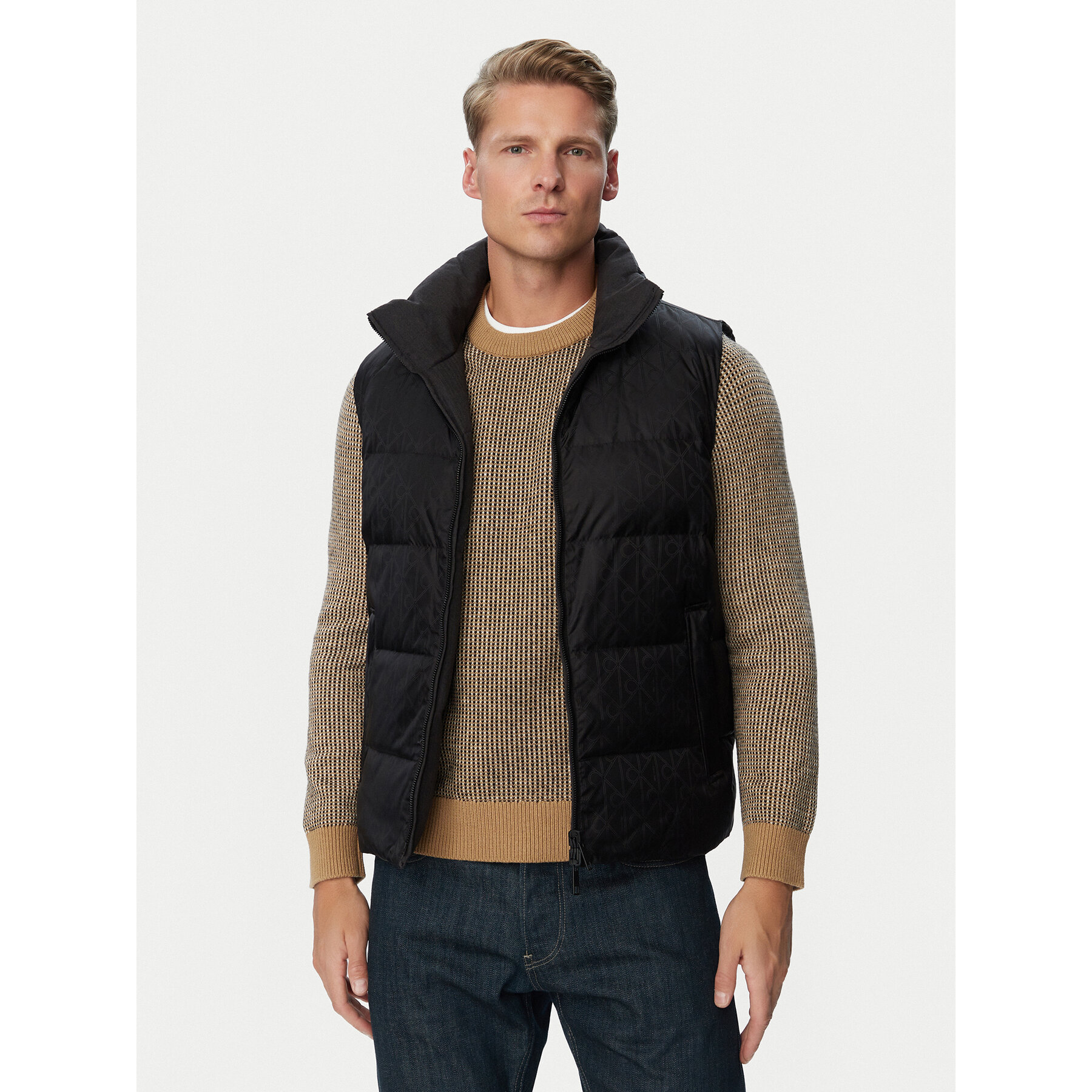 Calvin Klein Weste LV04LH525G Schwarz Classic Fit