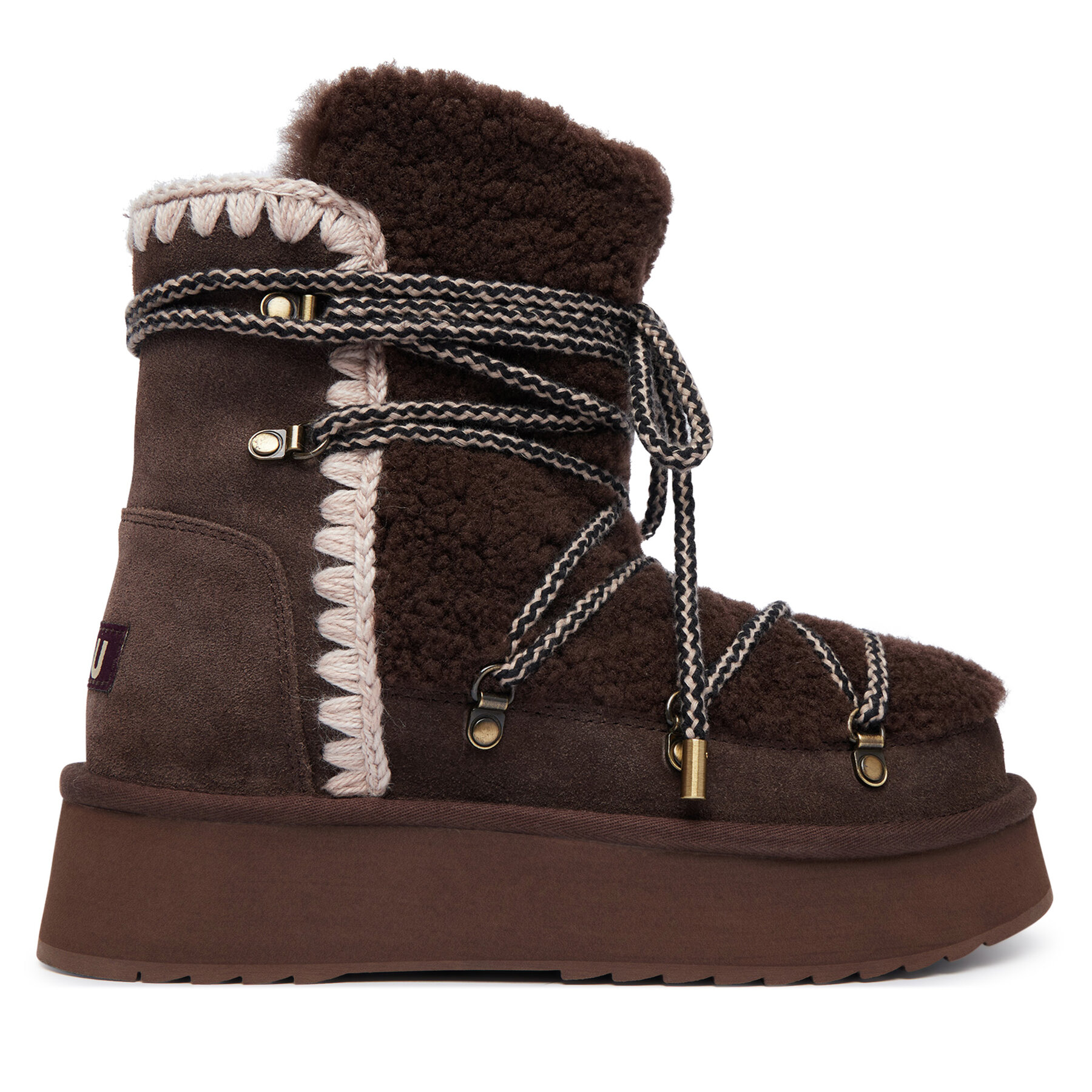 Snehule Mou Mini Eskimo FW681014M Tmavo hnedá