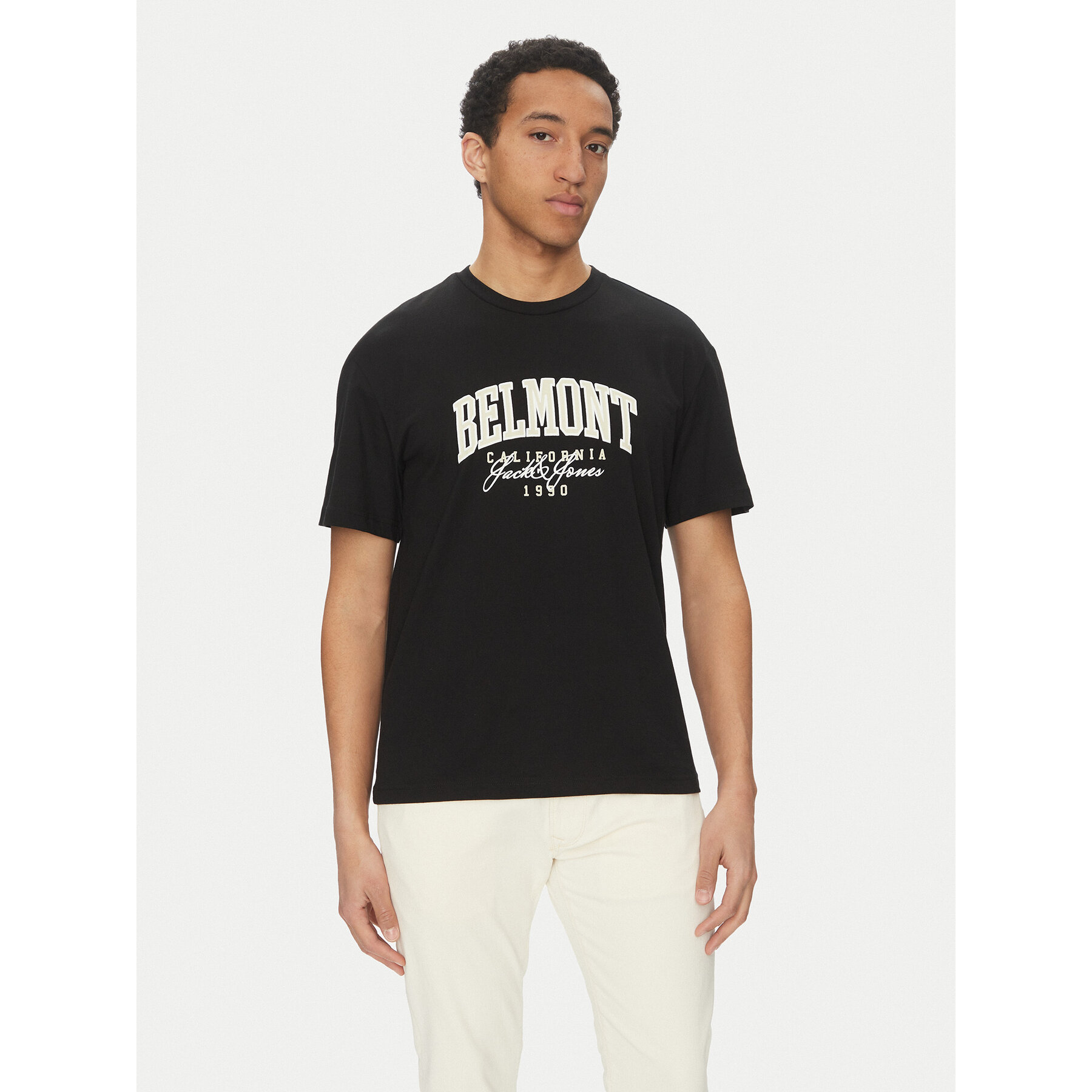 Jack & Jones Póló Detroit 12268441 Fekete Relaxed Fit