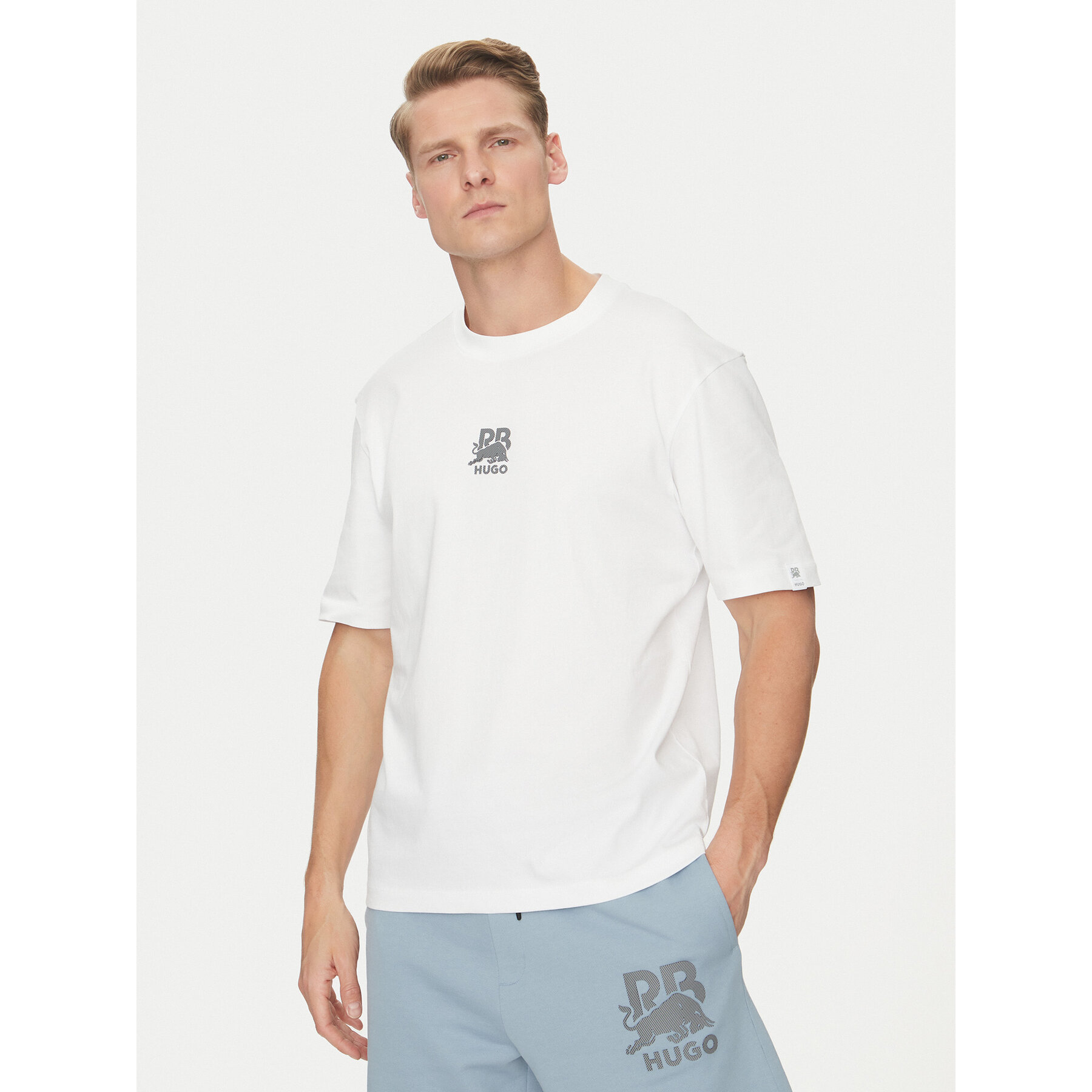 HUGO T-shirt Deckies_RB 50542766 Bianco Regular Fit