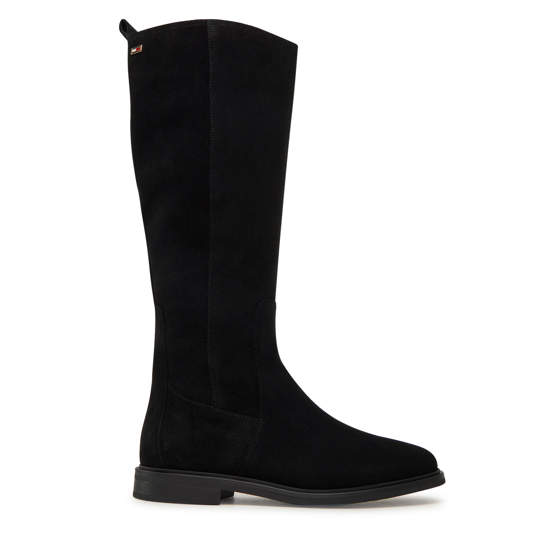 Bottes Tommy Hilfiger Flag Suede Long Boot Zip FW0FW08178 Noir