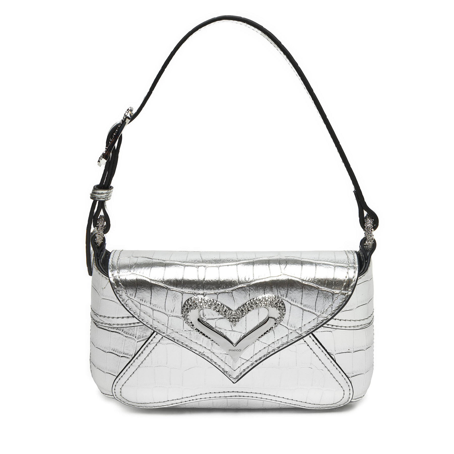 Borsetta PINKO 520 Shoulder Baby Fl AI 24-25 PLTT 103764 A1W5 Argento