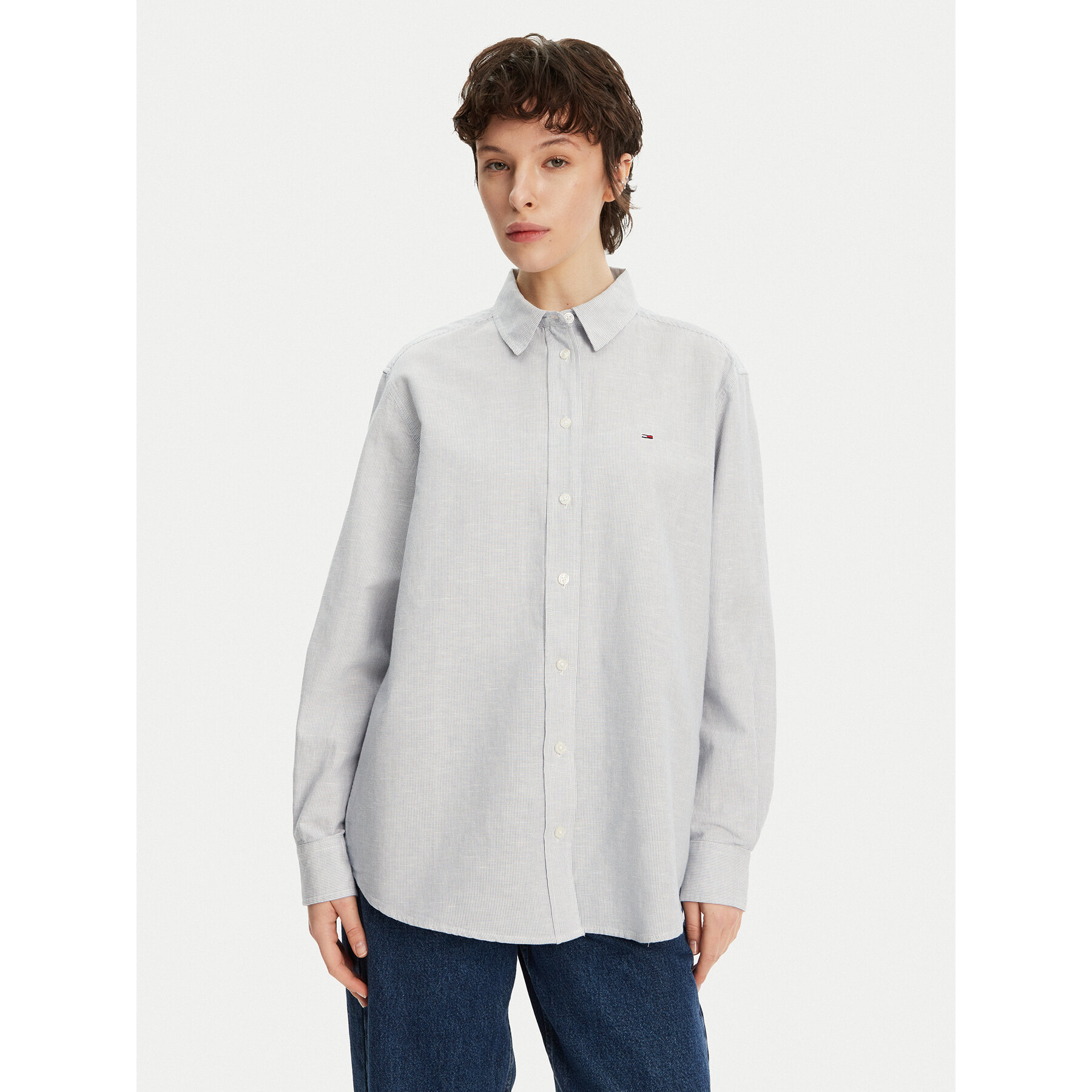 Tommy Jeans Hemd DW0DW20292 Blau Relaxed Fit