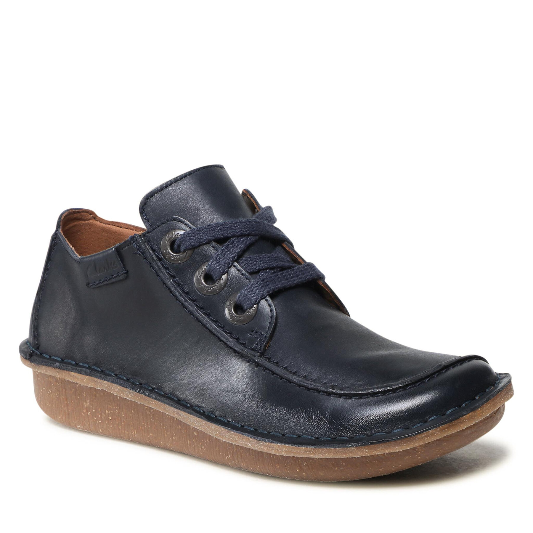 Clarks Damen Halbschuhe Funny Dream 261668184 Navy Leather 030 Dunkelblau Größe 39 - Image 1