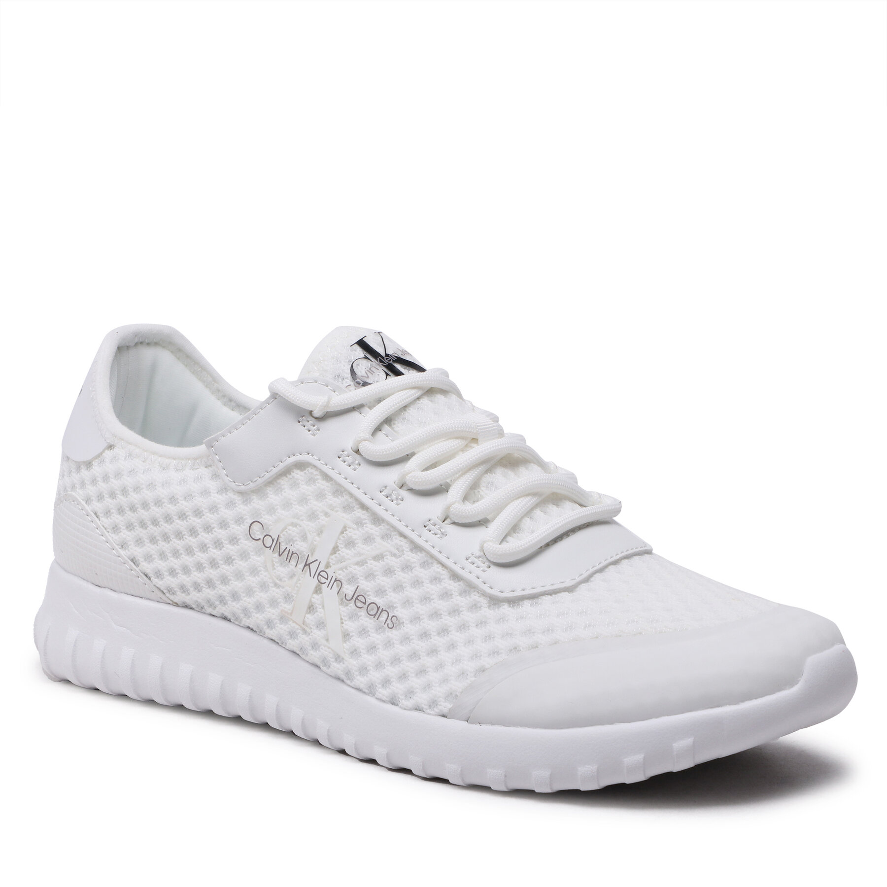 Sneakers Calvin Klein Jeans Eva Runner Monolog YM0YM00584 White YBR Calvin imagine noua