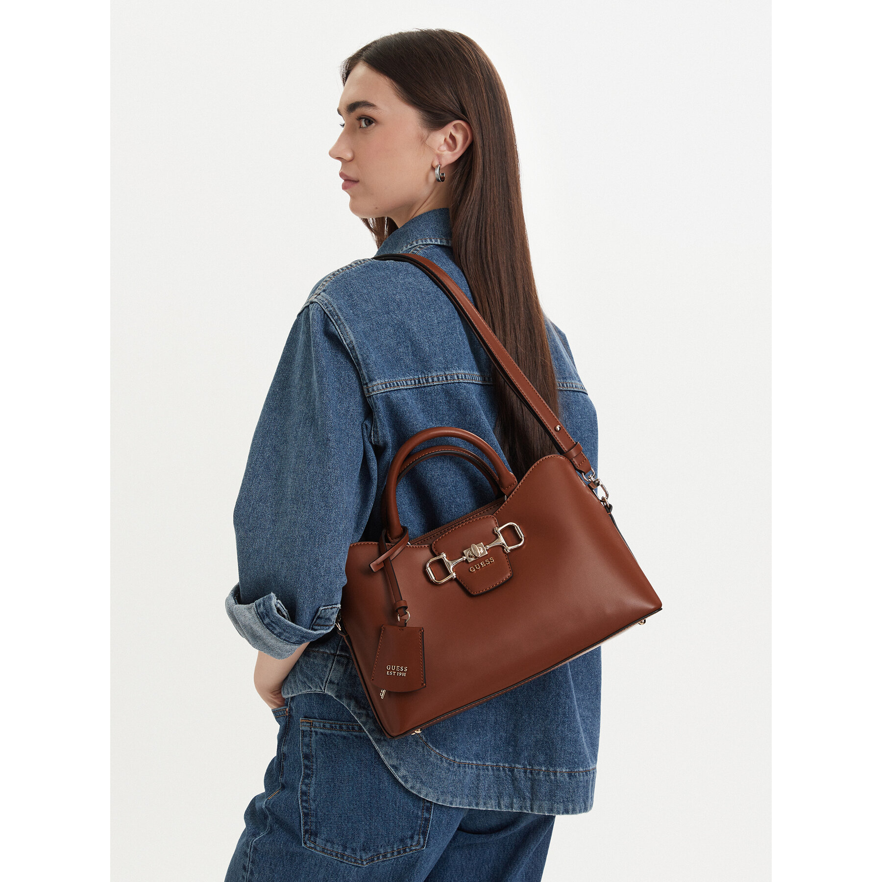 Torbica Guess Janie HWVG99 10060 Smeđa