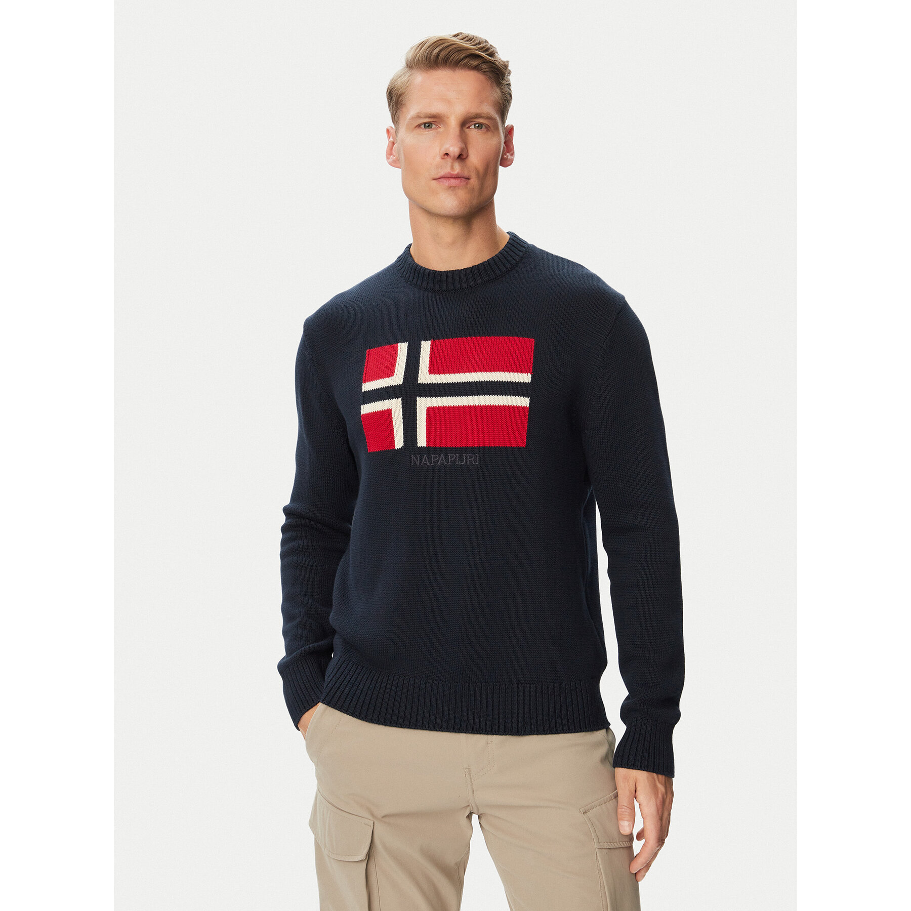 Napapijri Pullover D-Mura C NP0A891U Dunkelblau Regular Fit