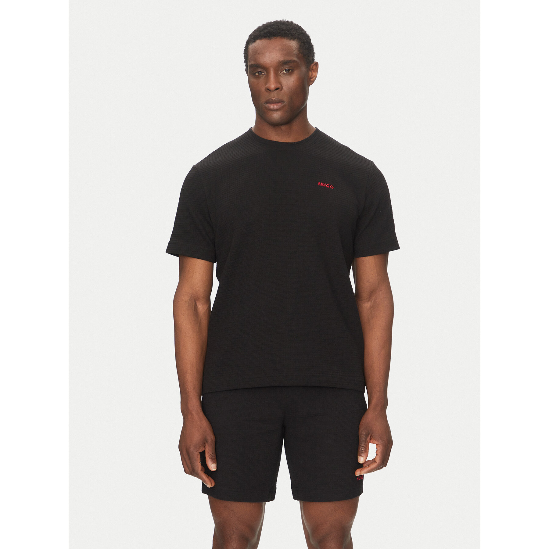 HUGO T-shirt Austin 50532011 Nero Regular Fit