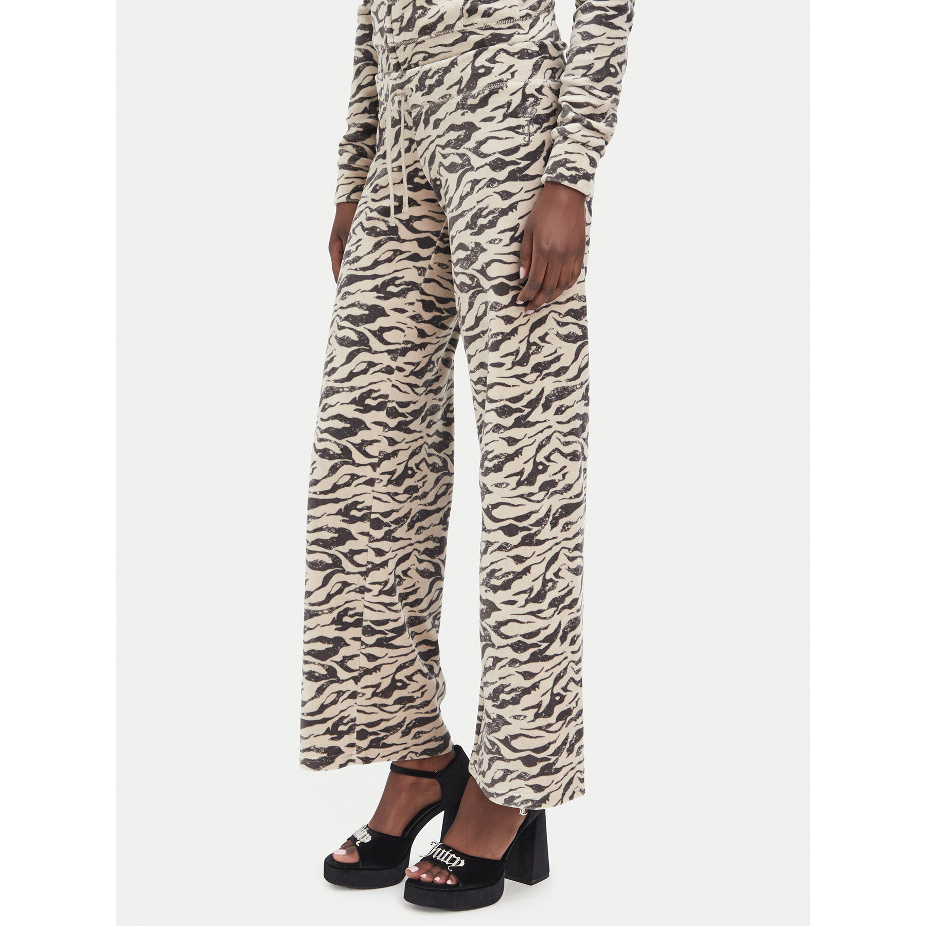 Juicy Couture Donji dio trenerke JCDBJ126962A Bež Regular Fit