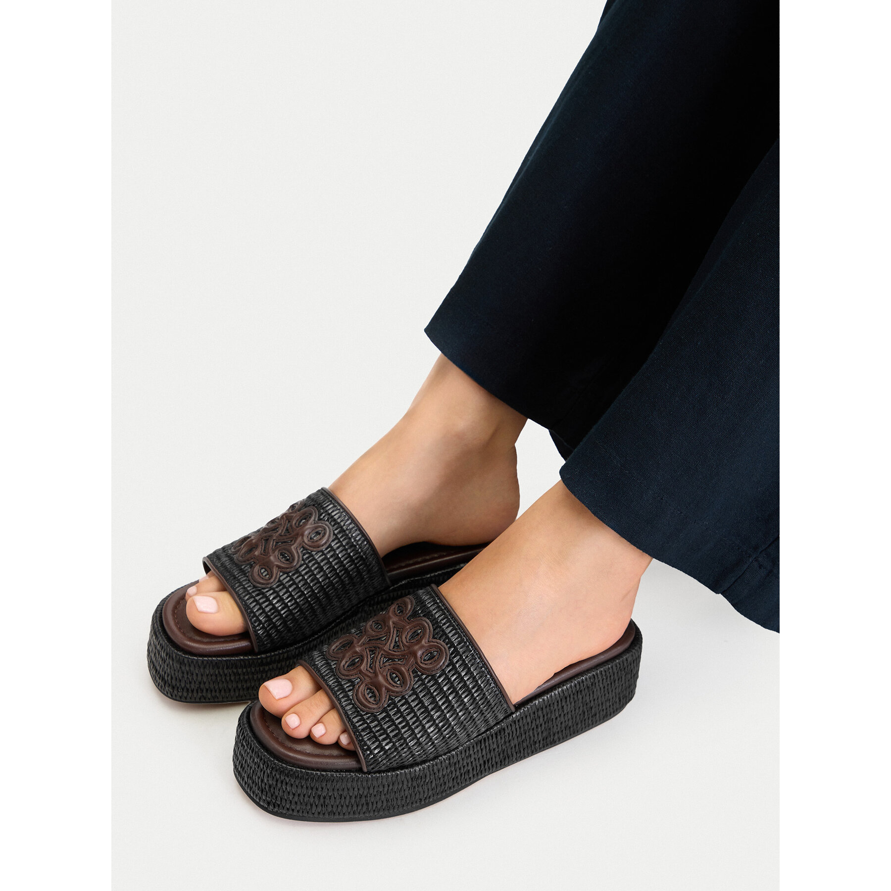 Şlapi Nine West EO-259-8201 Negru