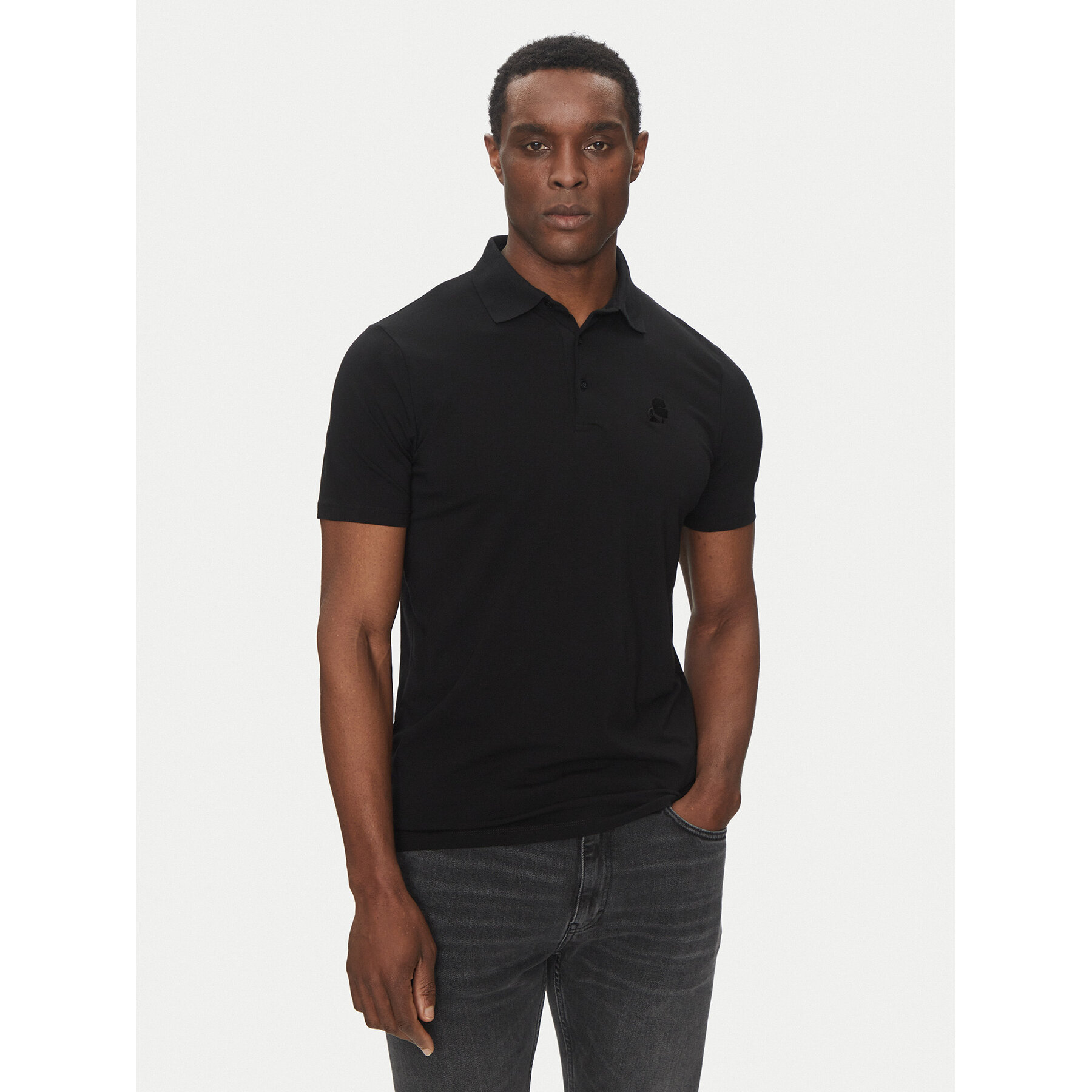 KARL LAGERFELD KARL LAGERFELD Polo 745750 500221 Μαύρο Regular Fit