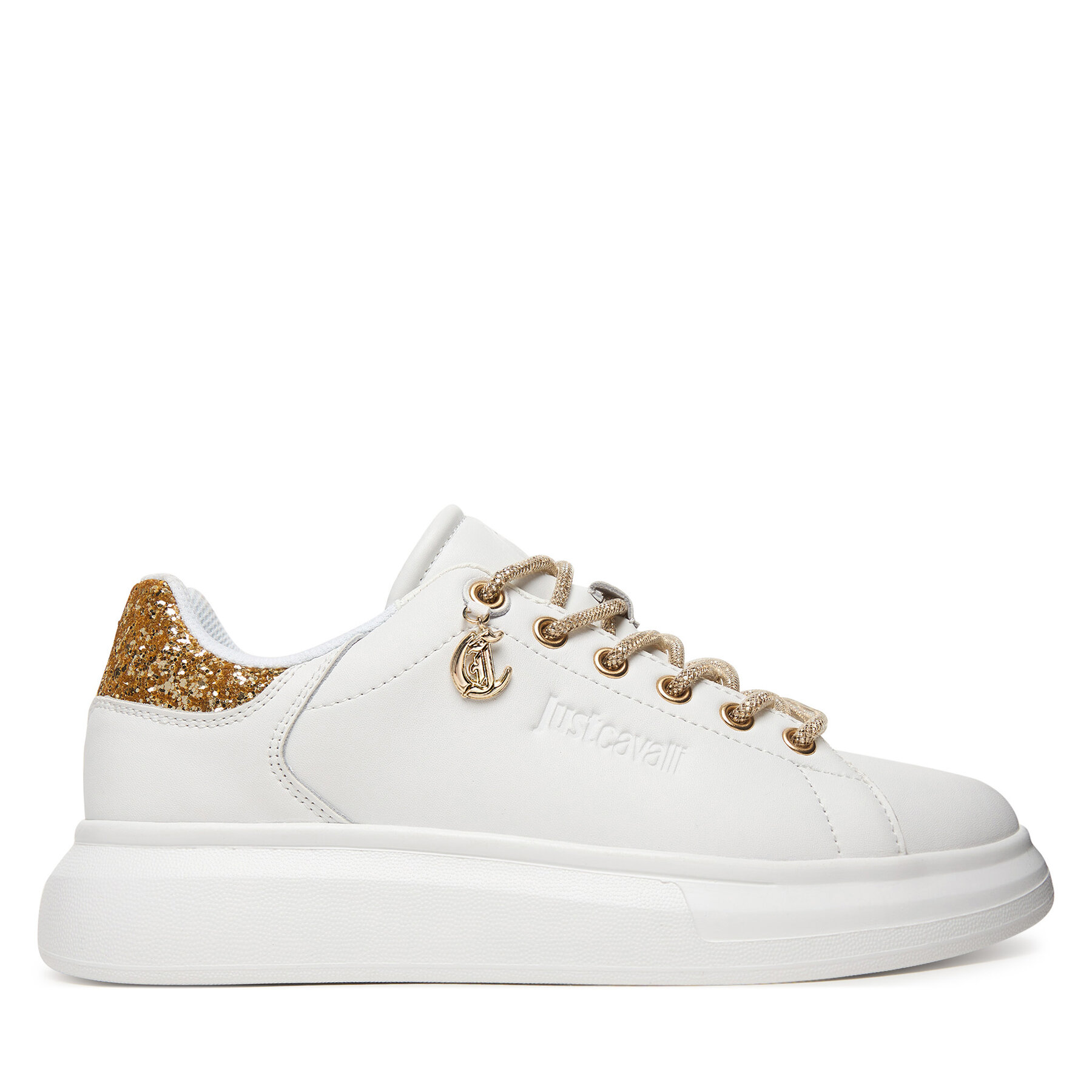Sneakersy Just Cavalli 80RA3SB1 ZPC03 Biela