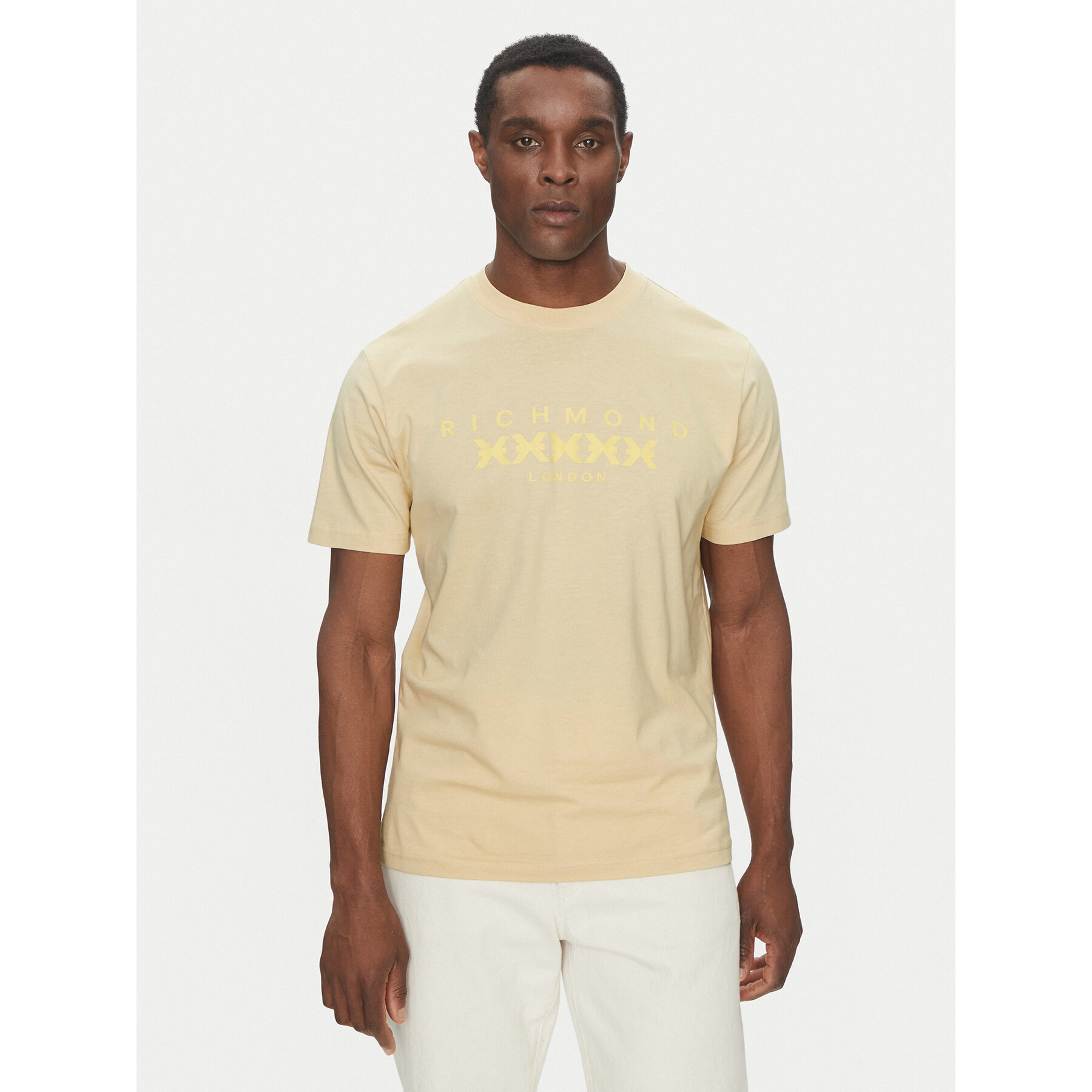 Richmond X Camiseta UMP25004TS Beis Regular Fit