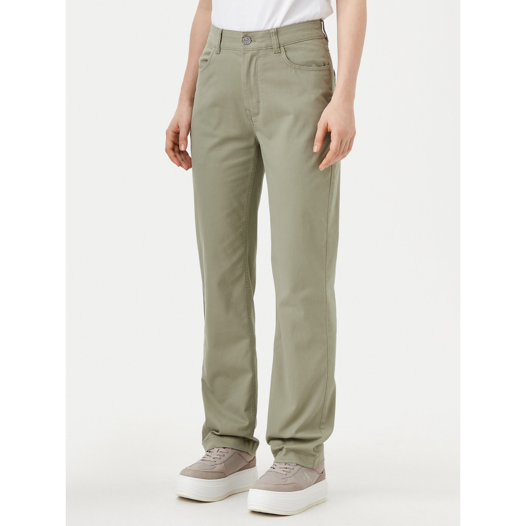 Calvin Klein Jeans Stoffhose J20J224852 Grün Straight Fit