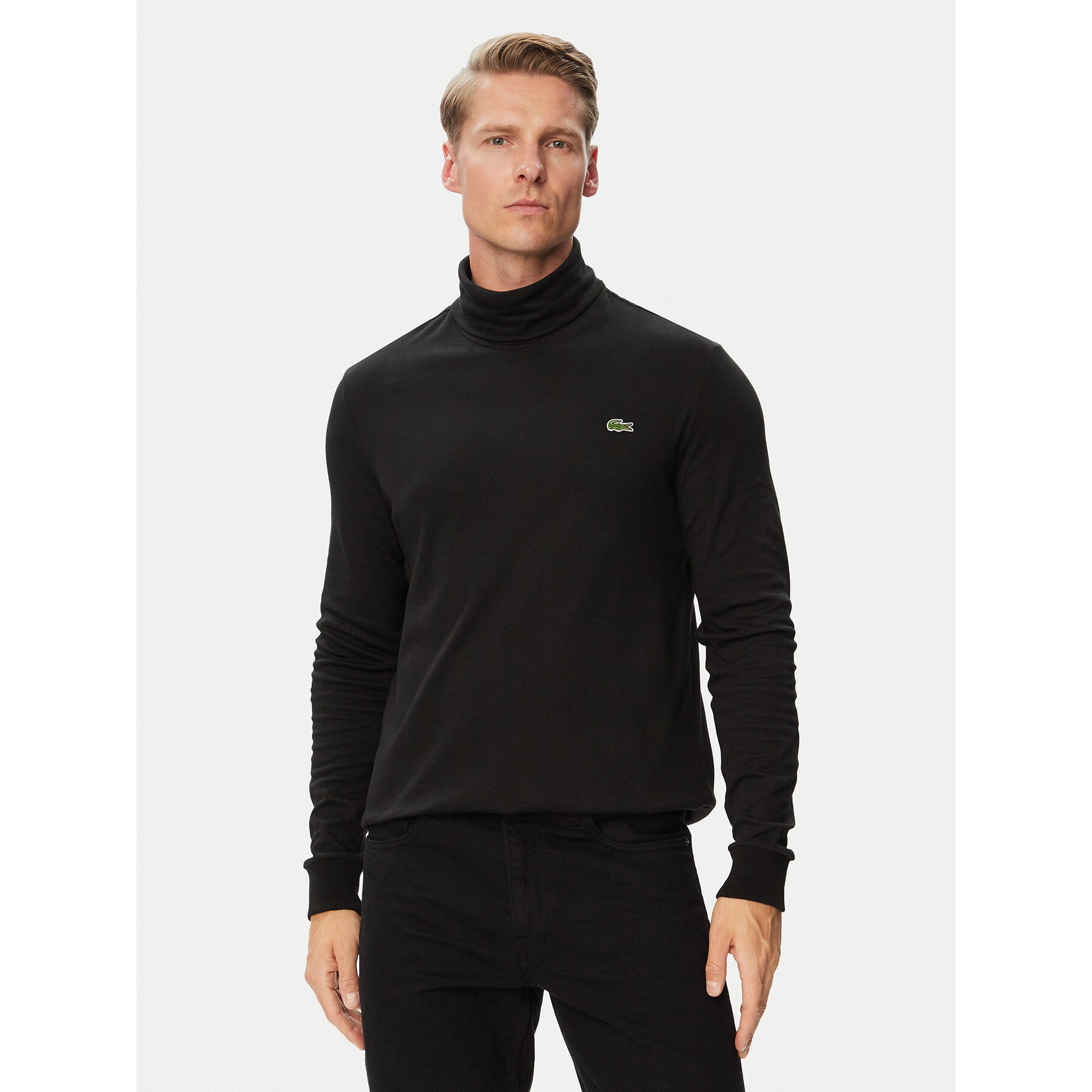 Lacoste Rollkragenpullover UH2828 Schwarz Regular Fit