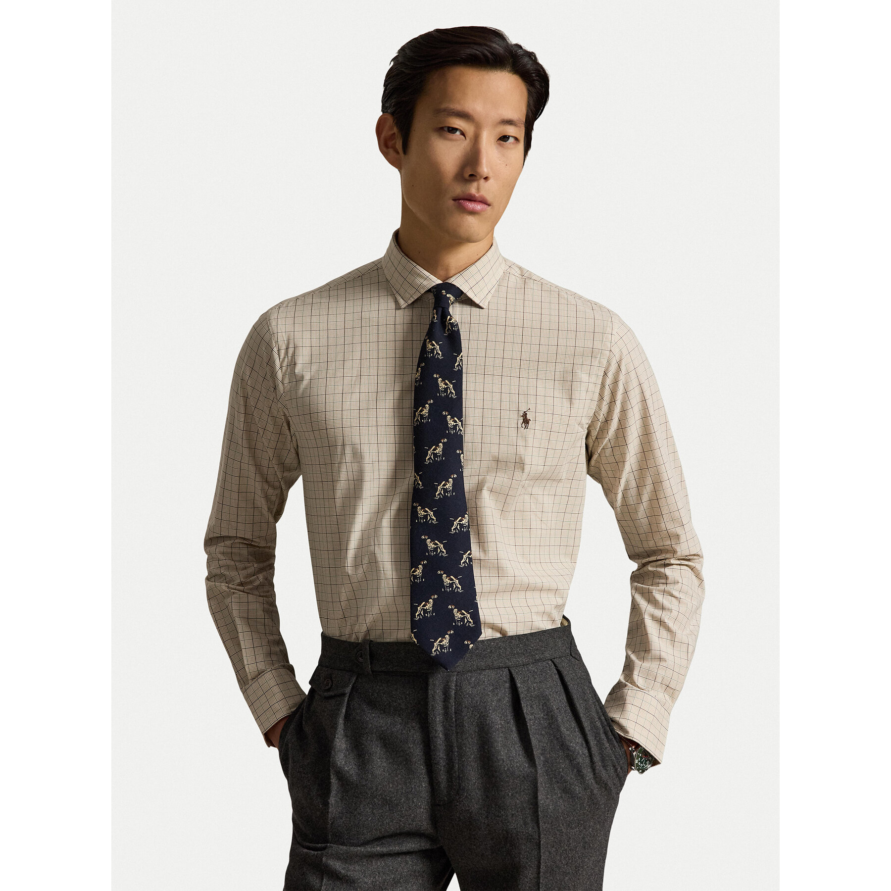 Polo Ralph Lauren Hemd 710B22586001 Hellbeige Regular Fit