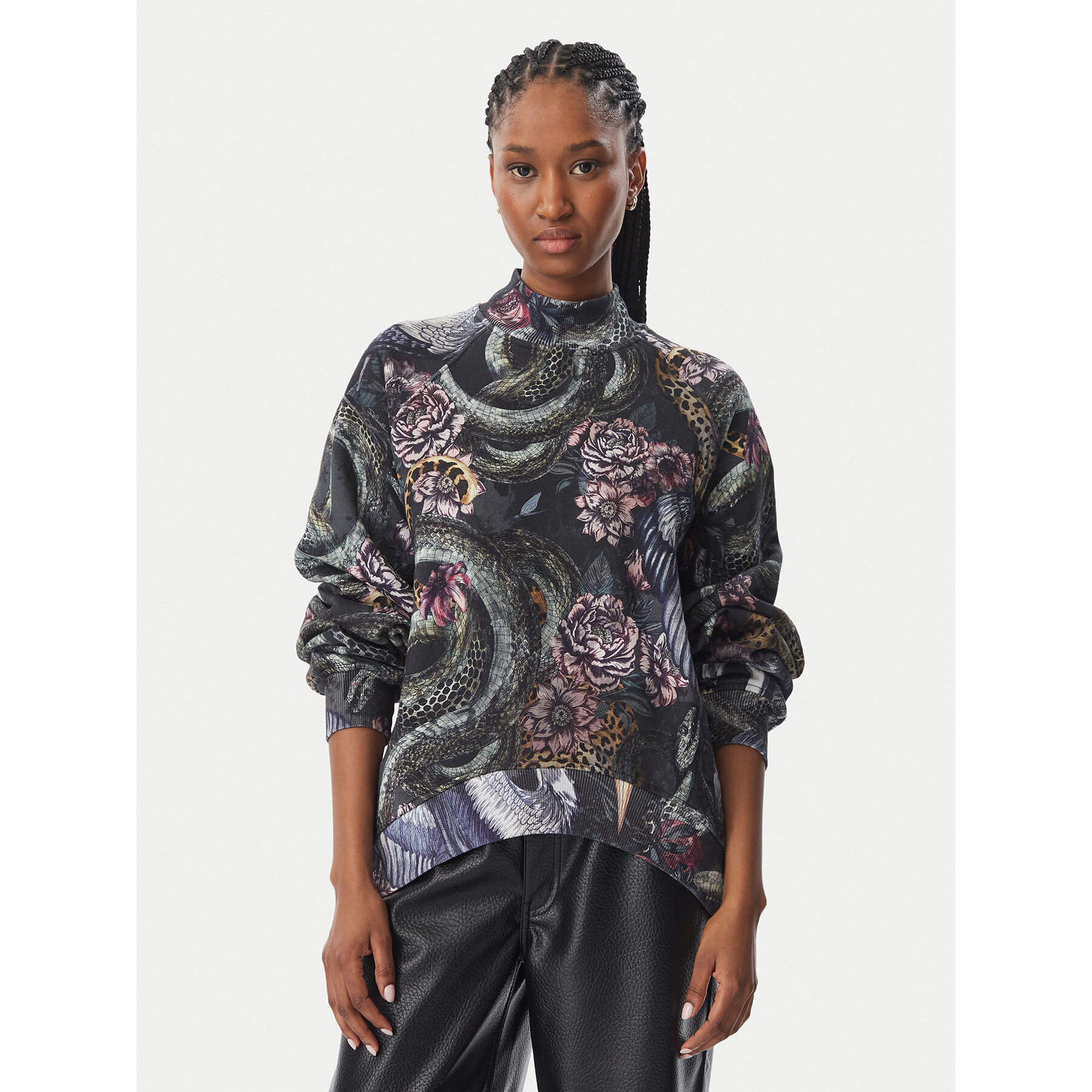 Just Cavalli Sweatshirt 81PAIE23 CF102 Grau Regular Fit