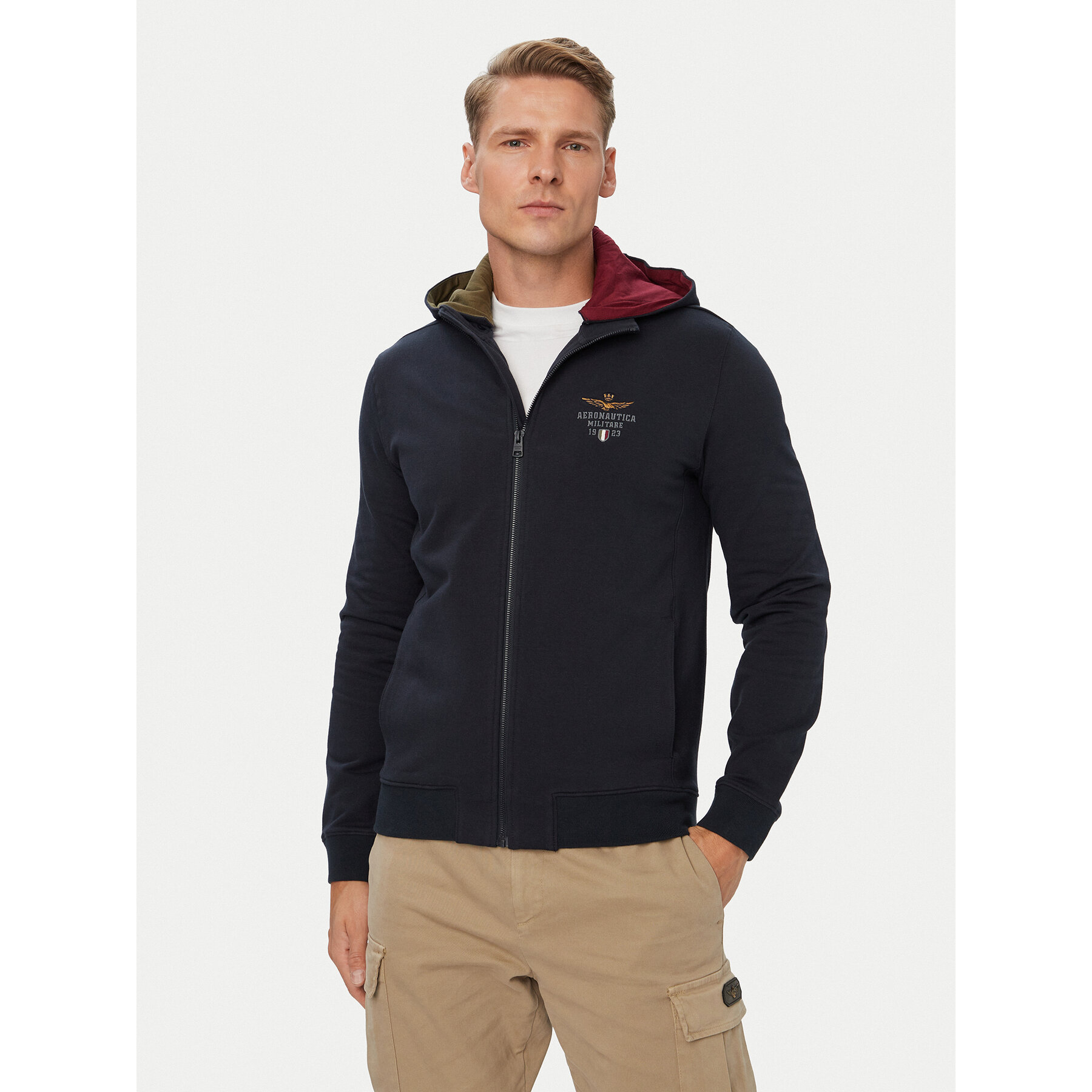Aeronautica Militare Sweatshirt 262FE2097UF00662 Dunkelblau Regular Fit