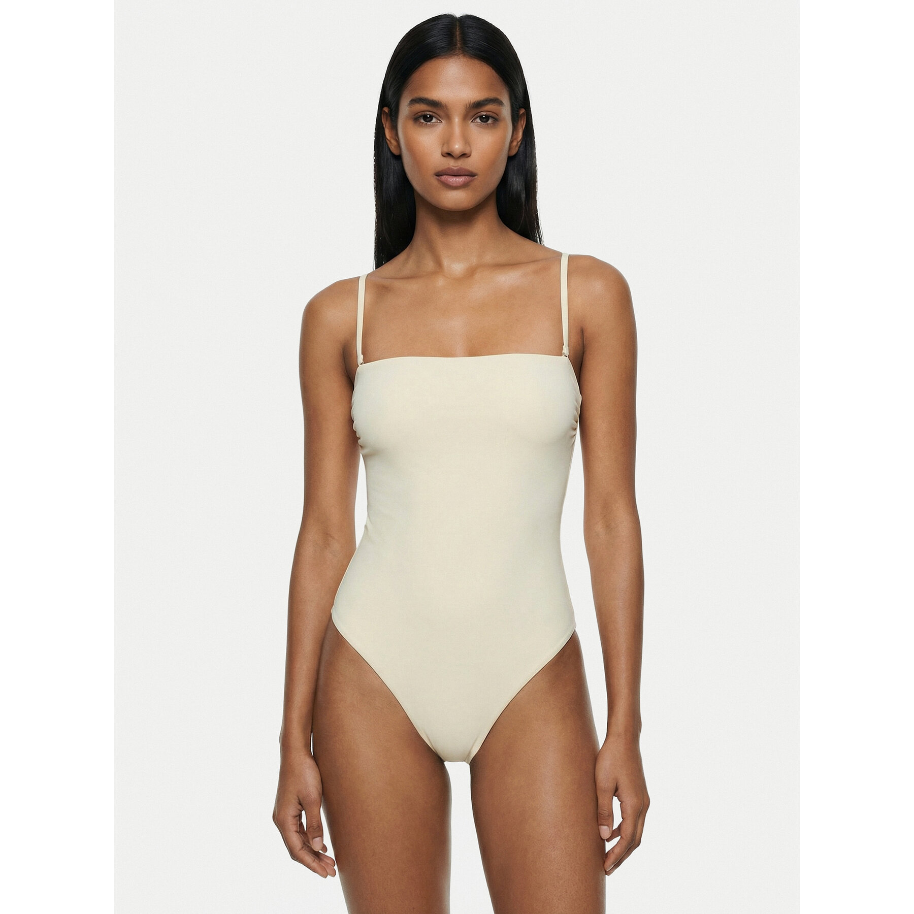 Calvin Klein Swimwear Badeanzug LV00Q62709 Écru