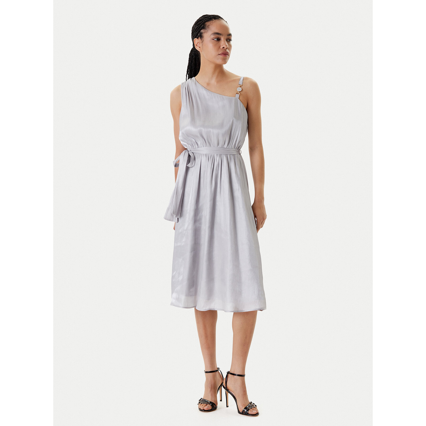 Fracomina Coctailkleid FQ25SD2009W797T4 Silberfarben Regular Fit
