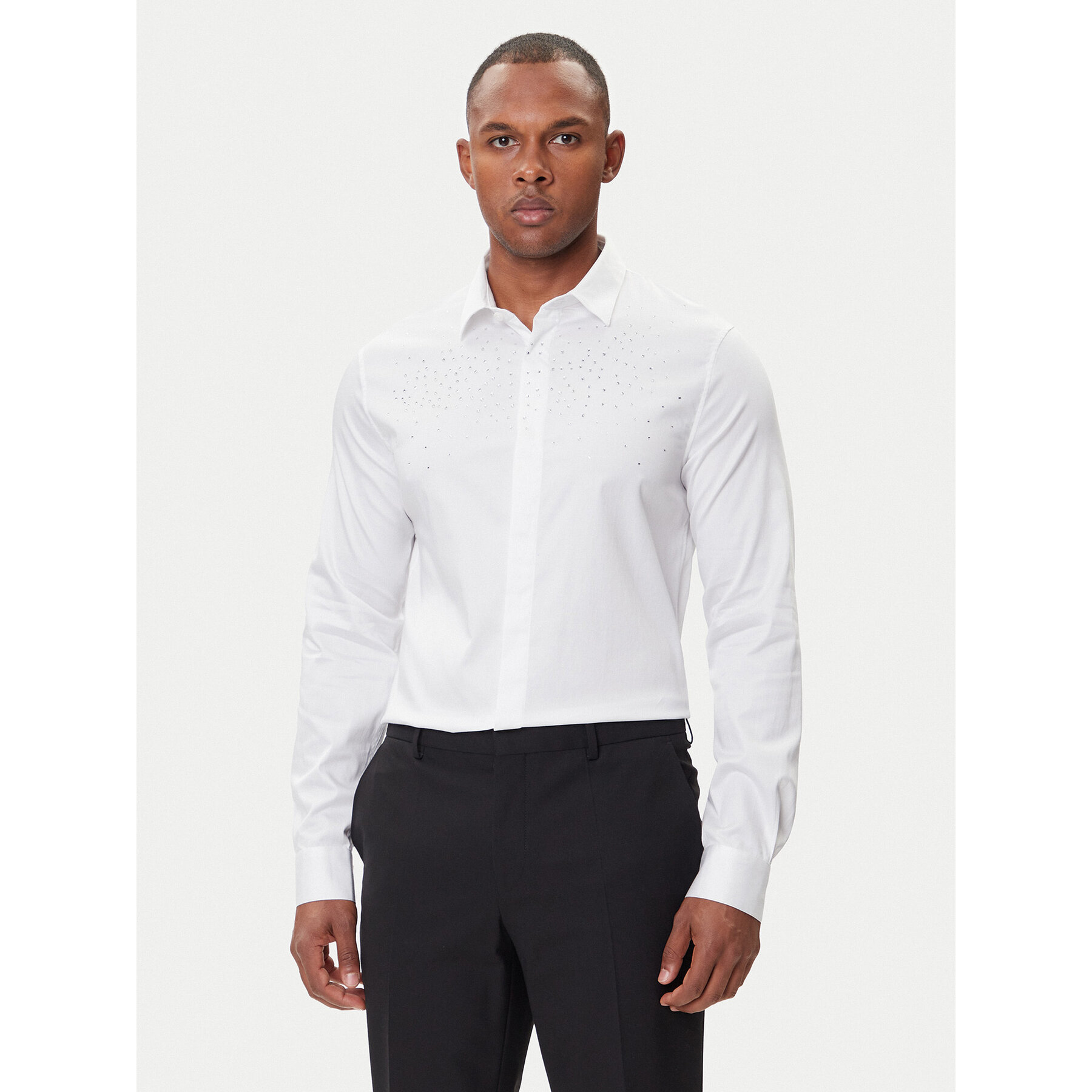 Armani Exchange Hemd XM001504 AF10192 U0002 Weiß Regular Fit