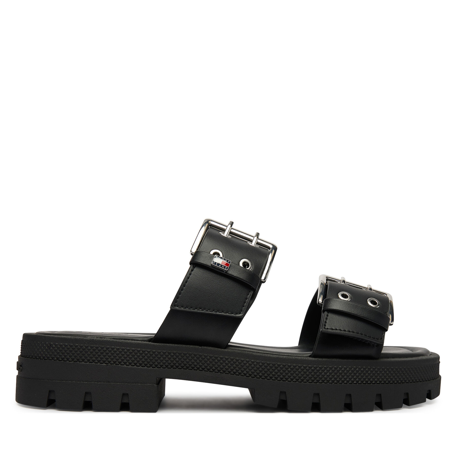 Чехли Tommy Jeans Tjw Buckle Straps Sandal EN0EN02966 Черен