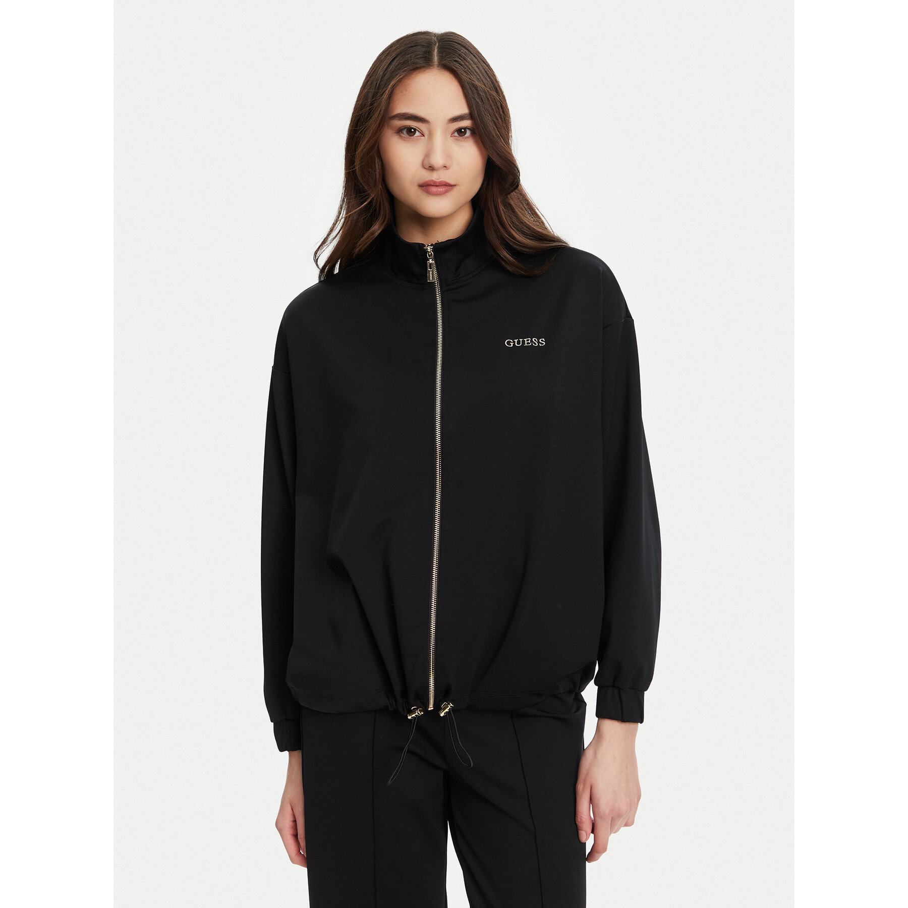 Guess Sweatshirt V5YL09 KCX42 Schwarz Regular Fit