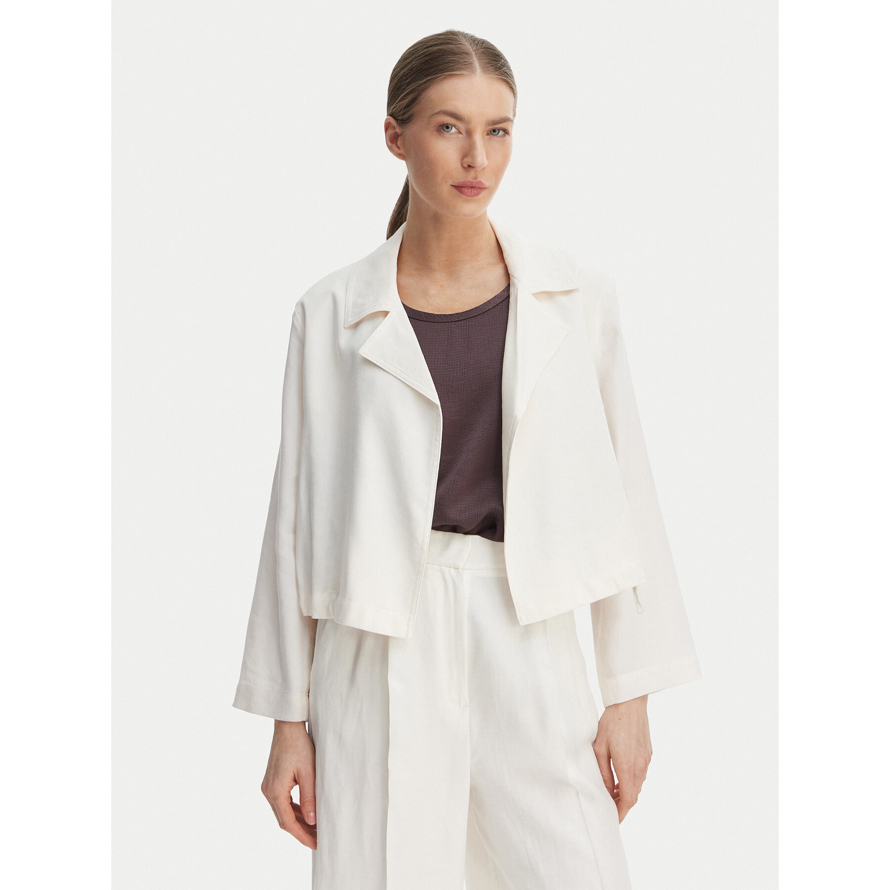 Marella Hemd Palchi 2613041015 Écru Regular Fit