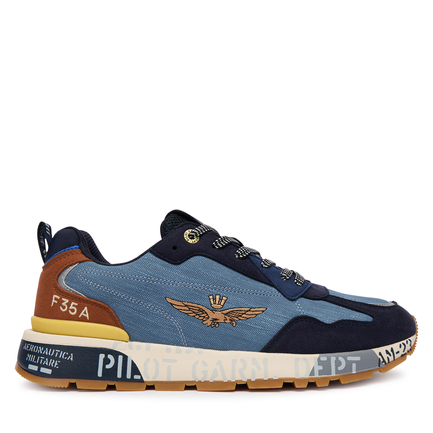Męskie Sneakersy Aeronautica Militare, Rozmiar 41 Granatowy 252SC0276UCT03380