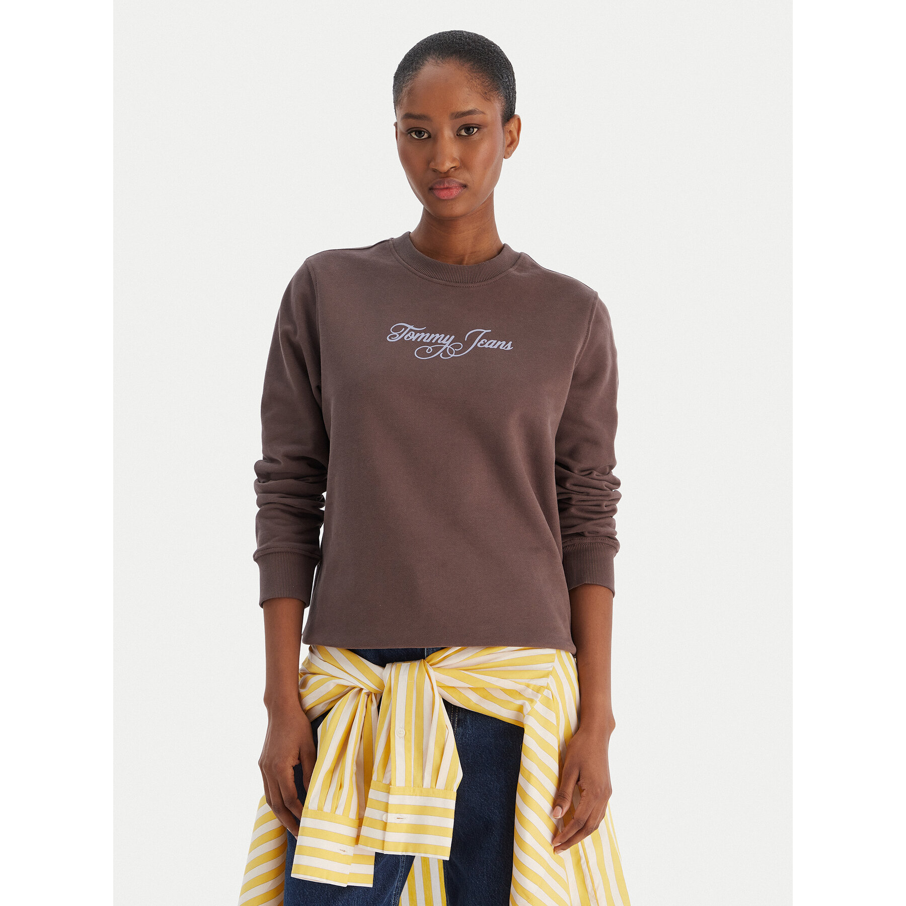 Tommy Jeans Sweatshirt Essential DW0DW21922 Braun Regular Fit