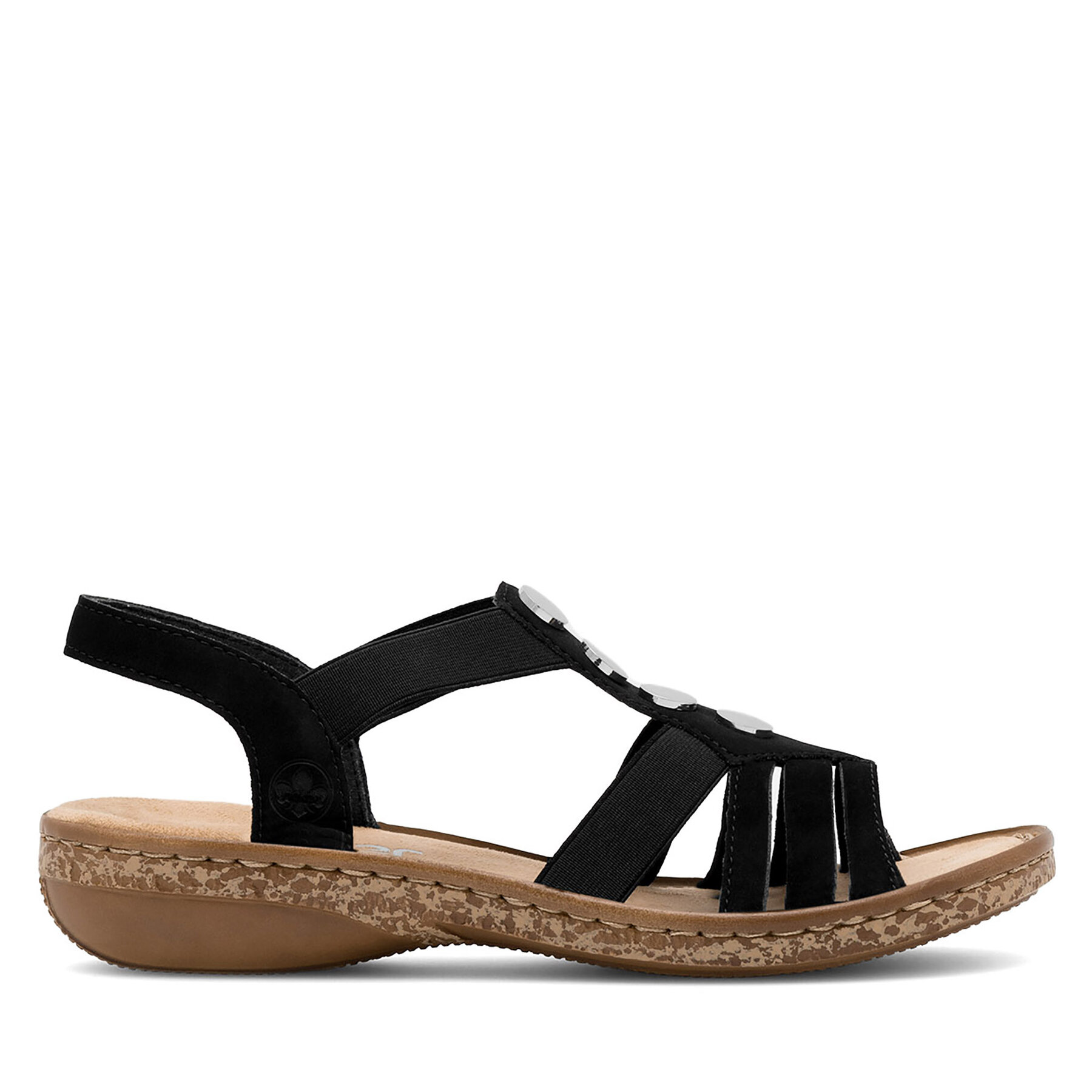 Damen Sandalen Rieker, Schuhgröße 36, Schwarz, 62831-00