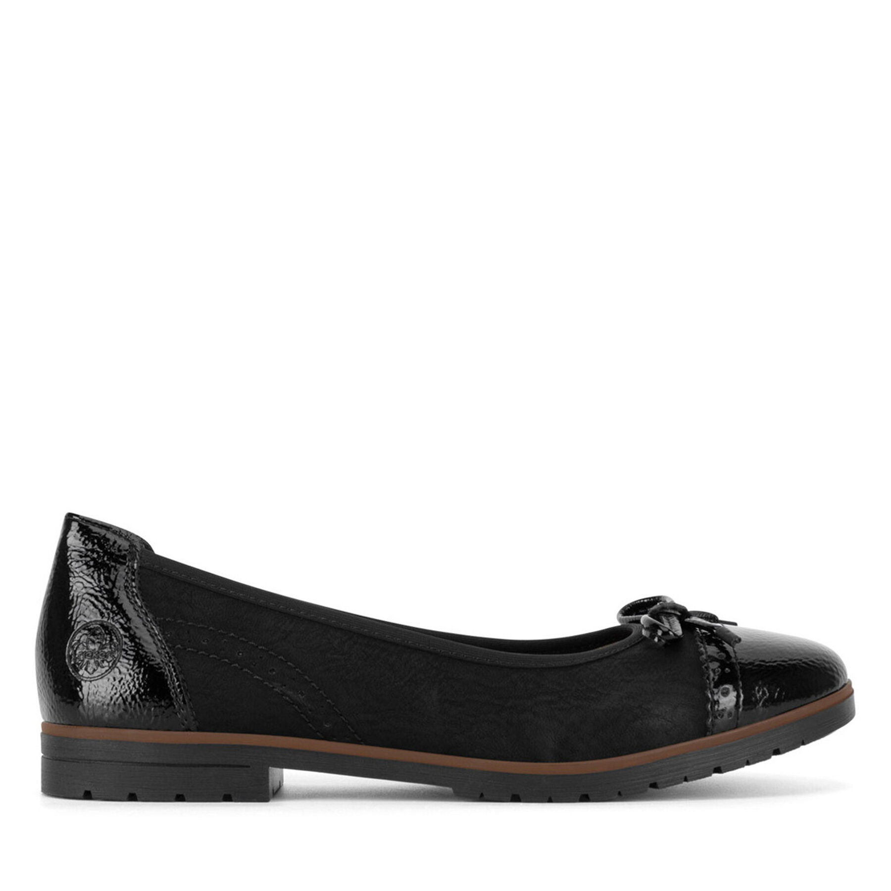 Damskie Baleriny Rieker, Rozmiar 37 Czarny 45358-00
