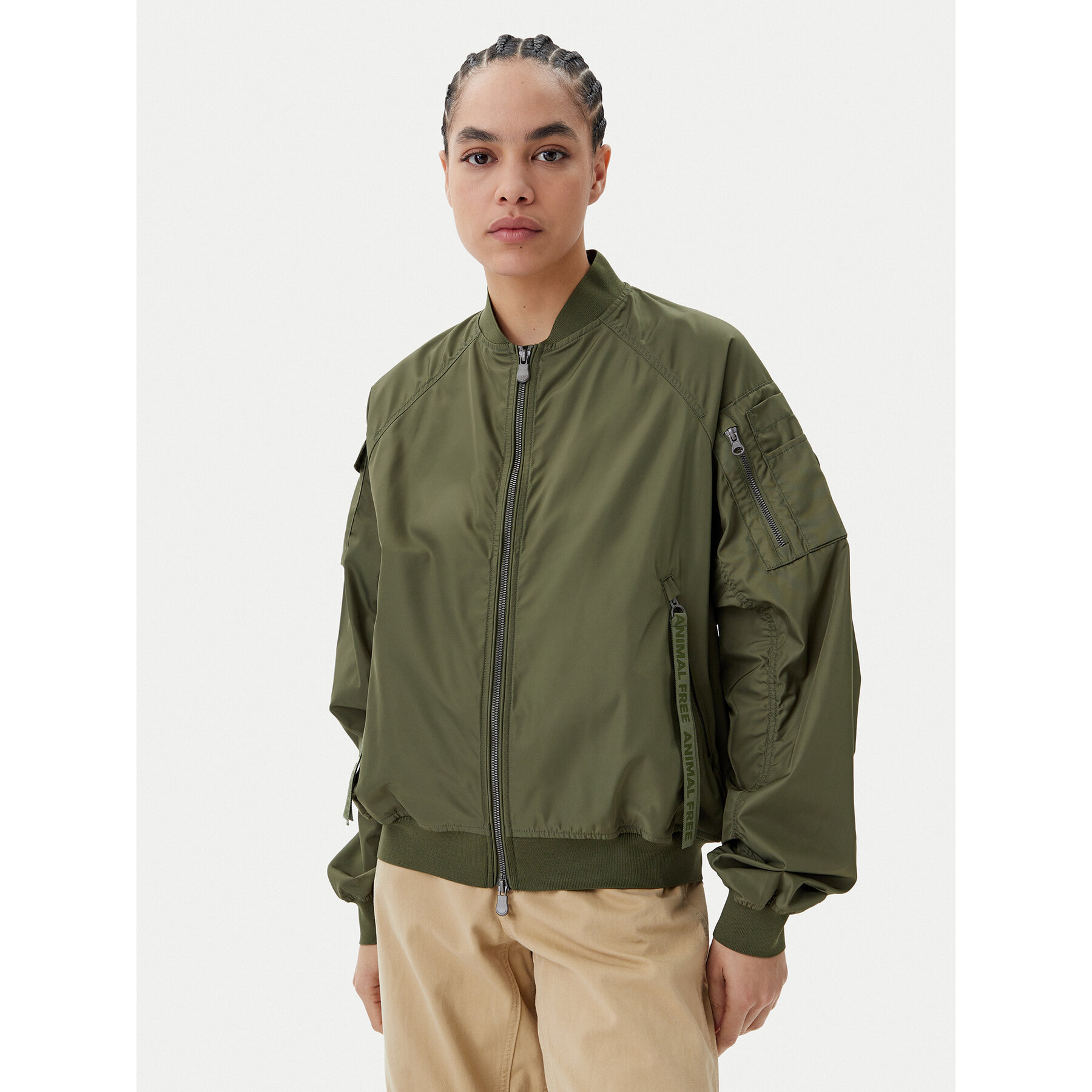 Save The Duck Bomberjacke D32105W TWIL20 Grün Oversize