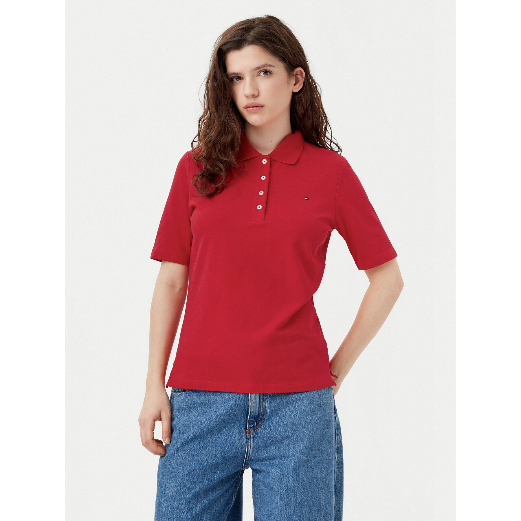 Tommy Hilfiger Polo 1985 WW0WW43224 Κόκκινο Regular Fit