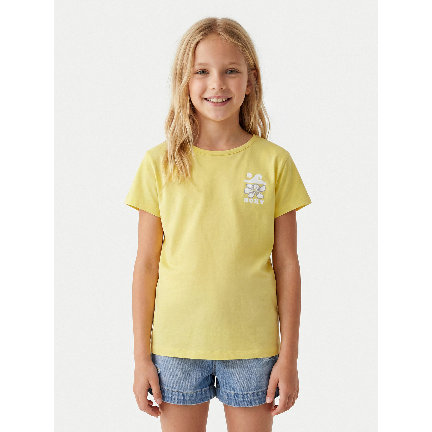 Roxy T-shirt Lily ERGZT04139 Žuta Regular Fit