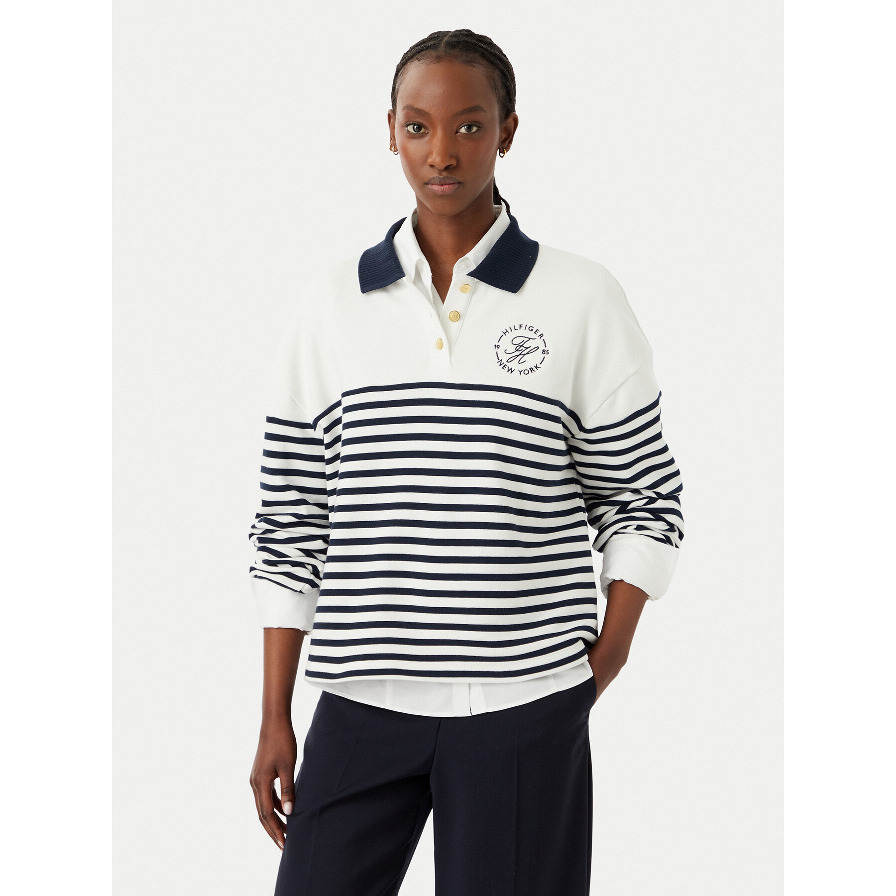 Tommy Hilfiger Sweatshirt WW0WW50036 Weiß Regular Fit