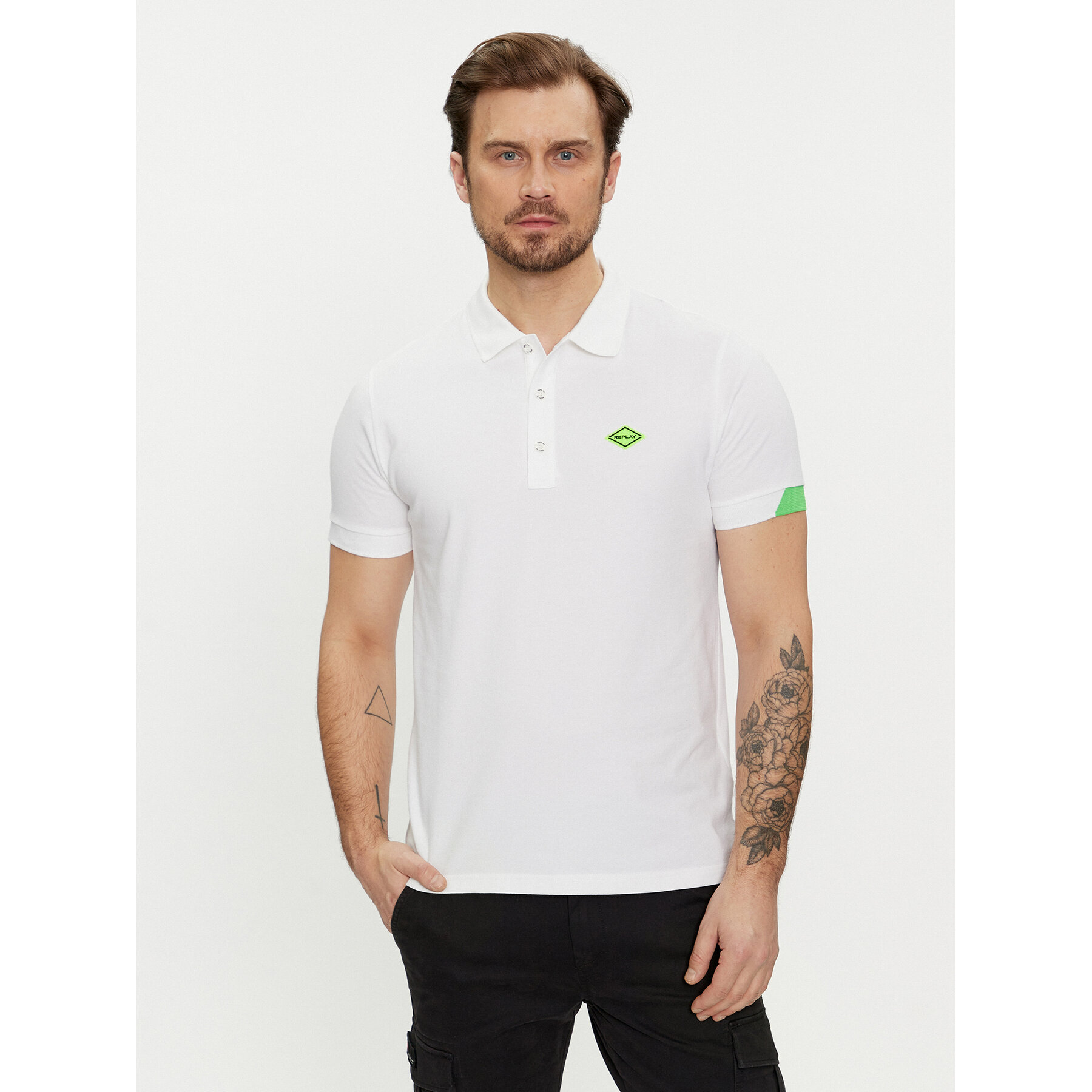Replay Pólóing M3540A.000.20623 Ekru Regular Fit