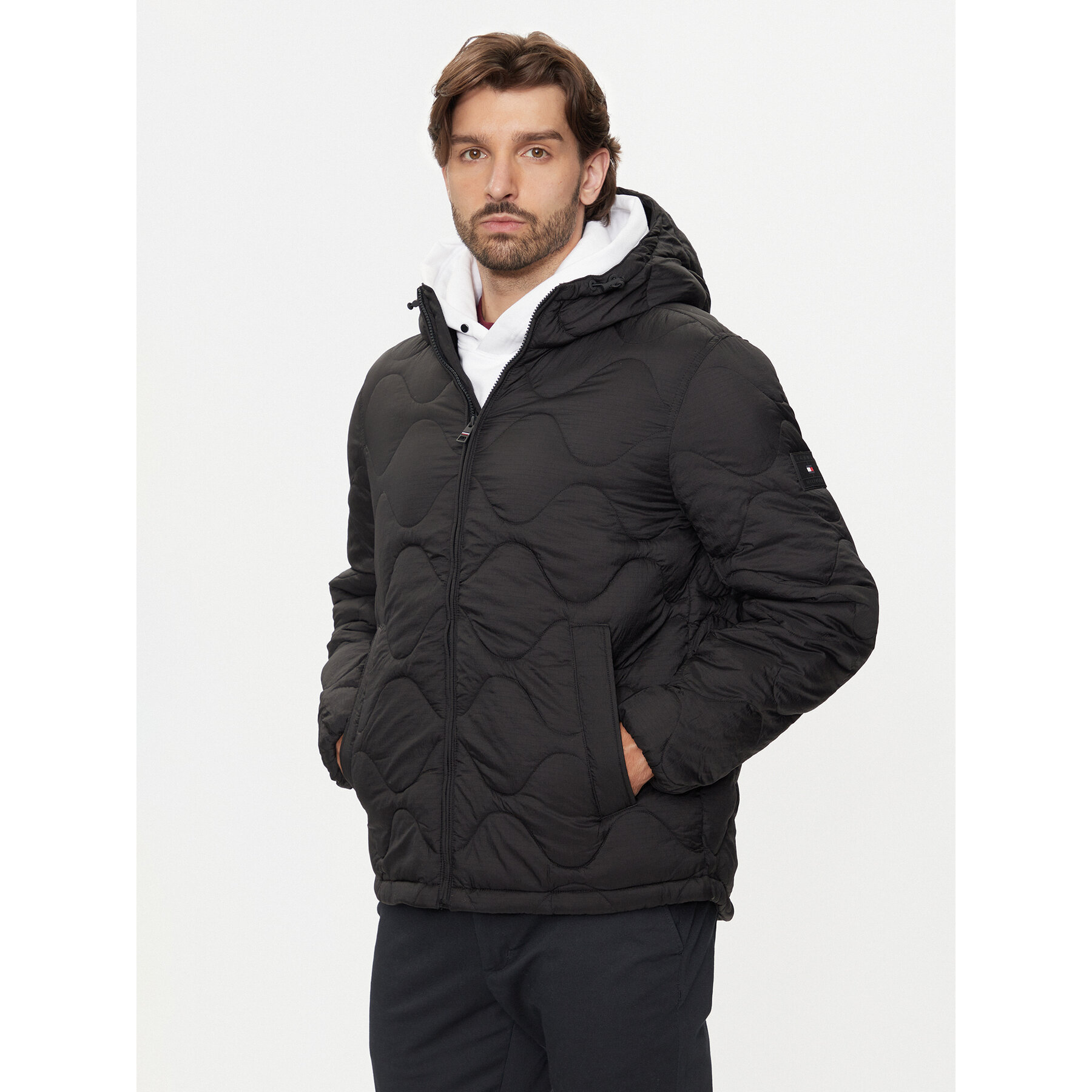 Tommy Hilfiger Übergangsjacke MW0MW36585 Schwarz Regular Fit