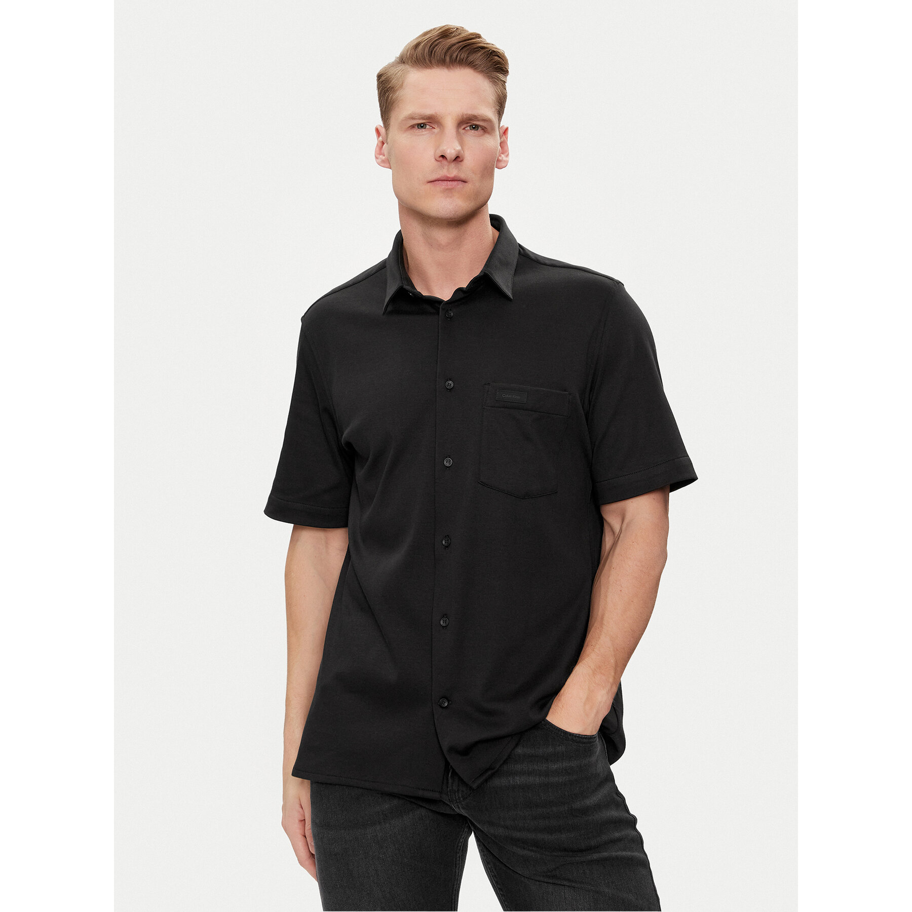 Calvin Klein Hemd K10K112708 Schwarz Regular Fit