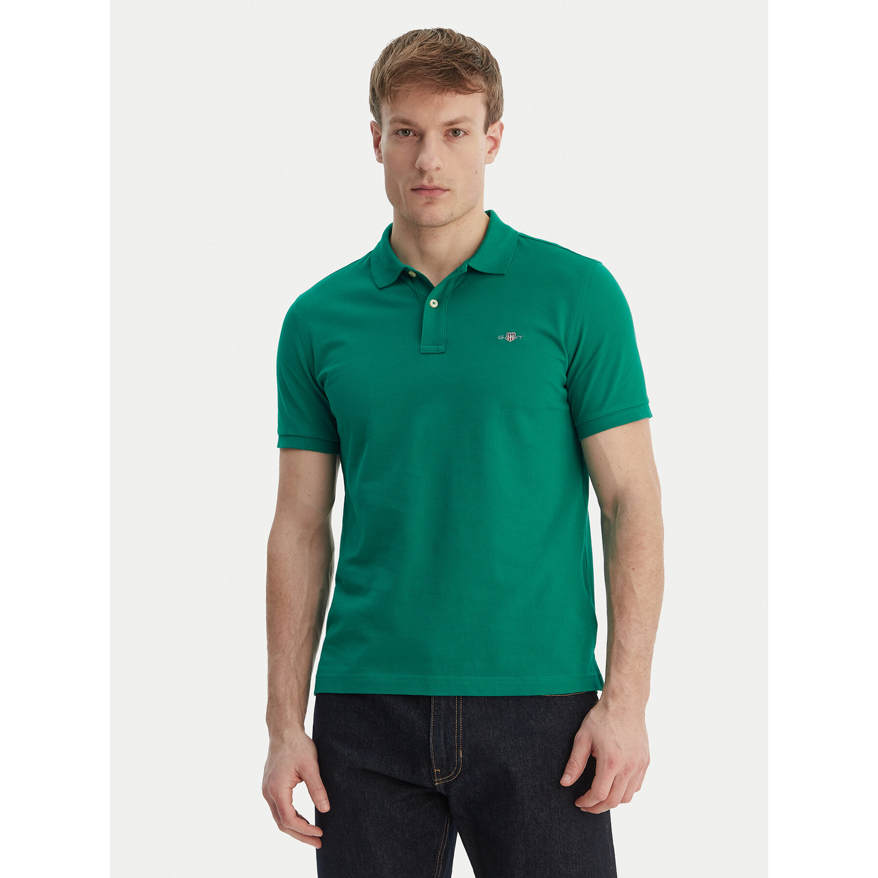 Gant Polo Shield 2220 Πράσινο Slim Fit