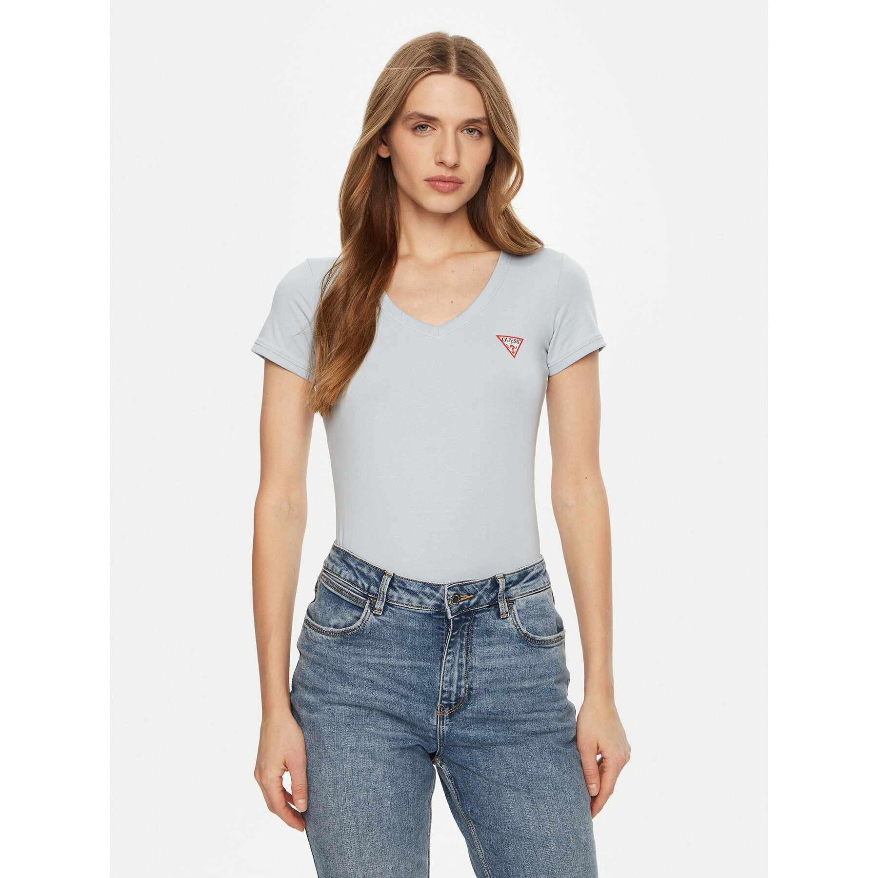 Guess Póló 159539 Zöld Classic Fit