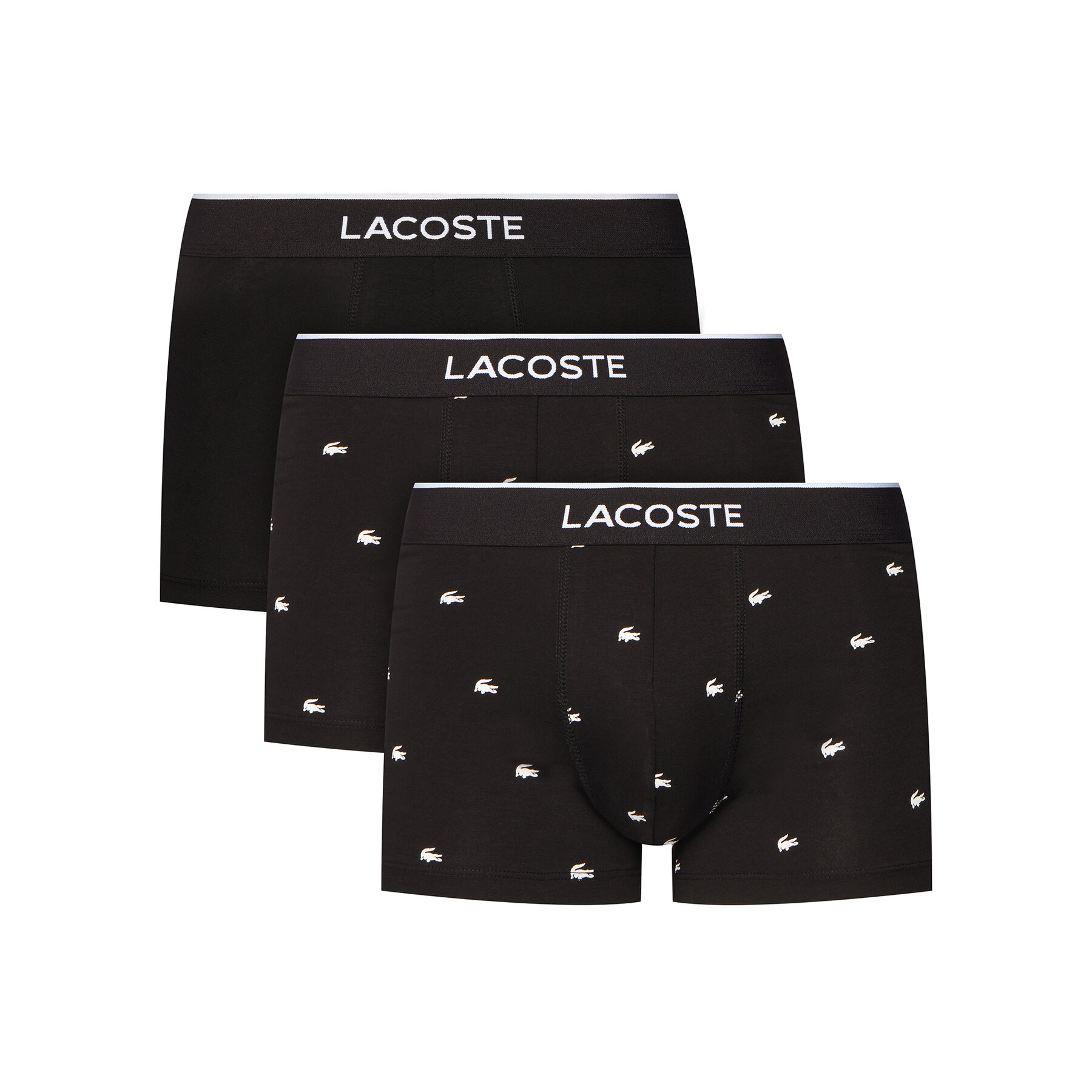 Lacoste Conjunto de calzoncillos boxer 5H1299 Negro