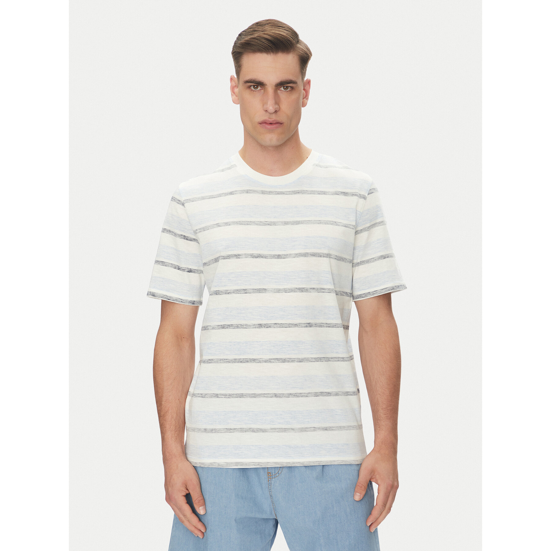 Jack & Jones T-Shirt Birk 12268437 Κρεμ Standard Fit