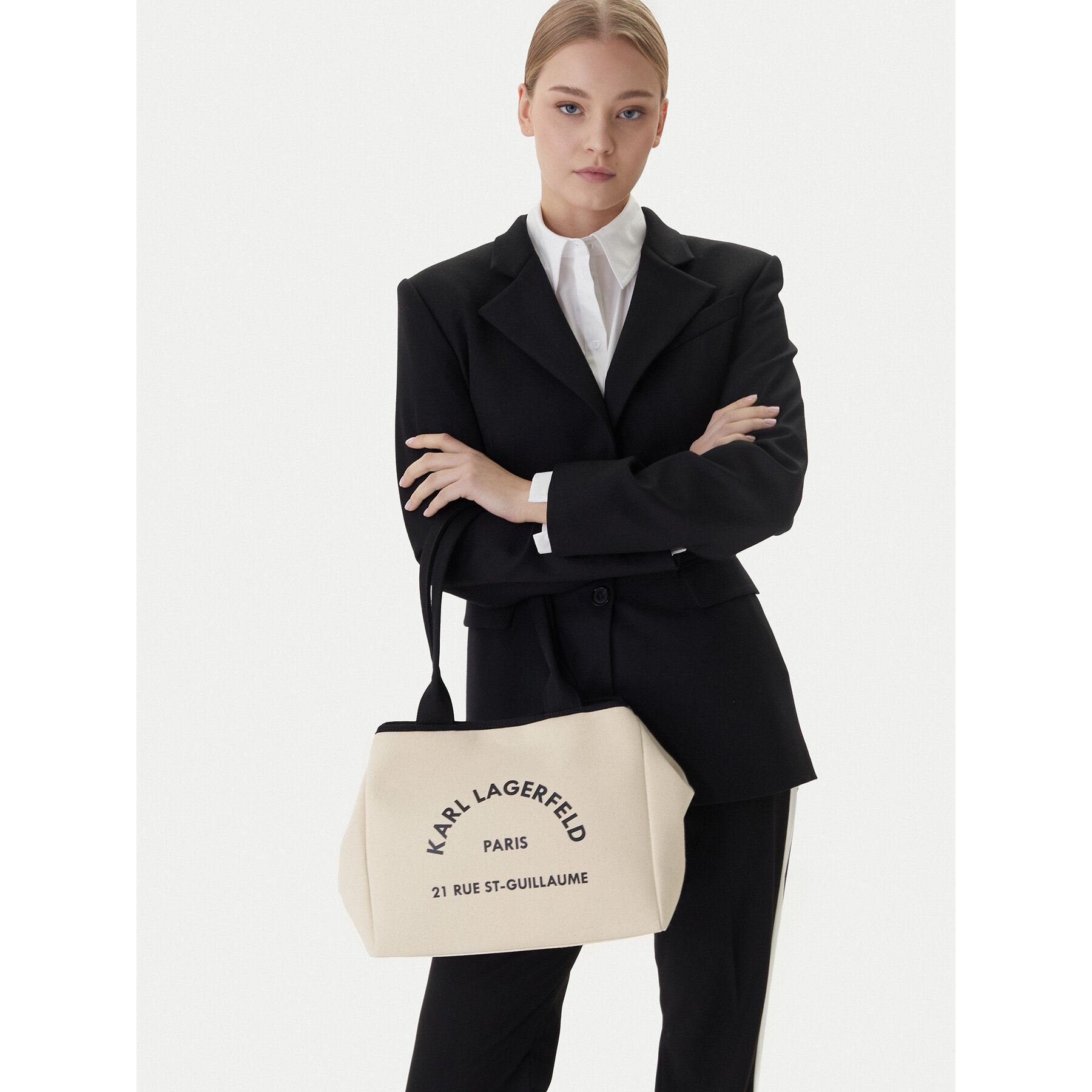 Kabelka KARL LAGERFELD B1W50010 Krémová